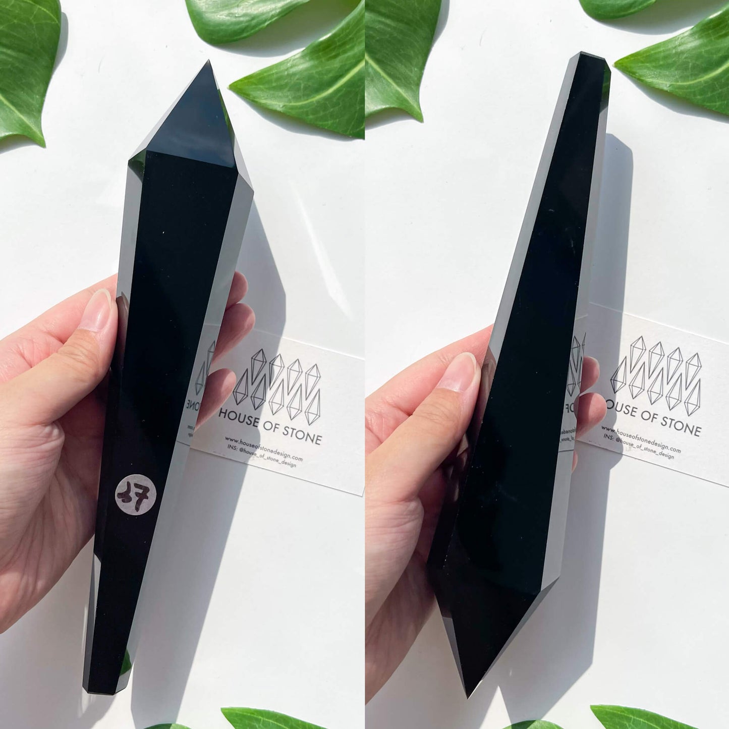 Natural Black Obsidian Wand/High Quality Black Obsidian Point Wand/Crystal Gemstone Obsidian Wand Handle/Obsidian Stem/Root Chakra Healing/AAA