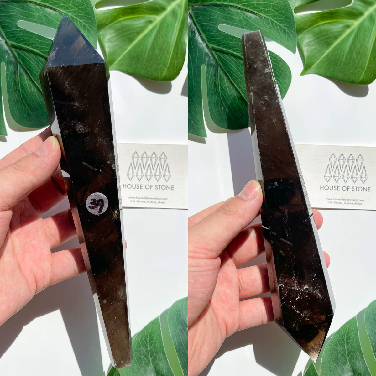 Natural Smoky Quartz Wand/Smoky Quartz Crystal Point Wand/Smoky Quartz Wand/Smoky Quartz Stem/Crystal Handle/Wedding Bouquet Handle/Root Chakra Healing/AAA