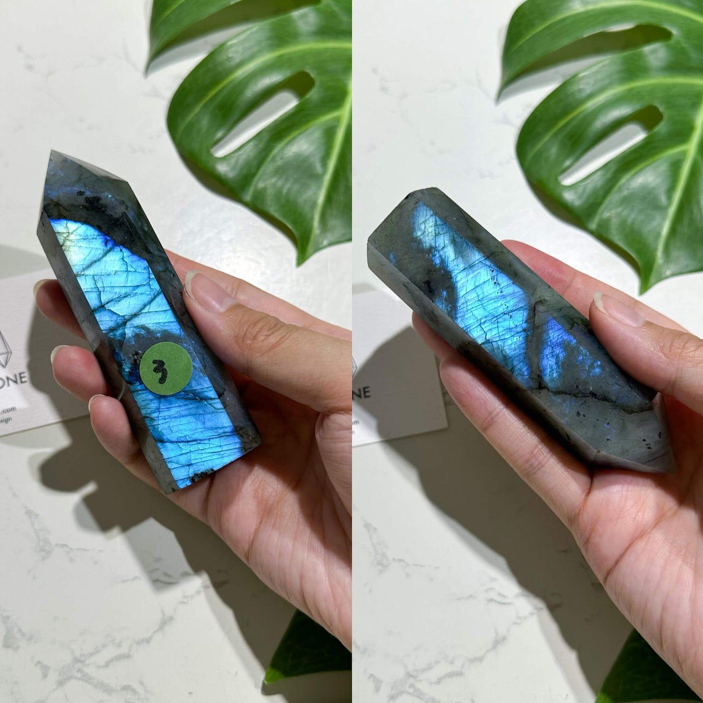 Natural Labradorite Point Tower/Rainbow Labradorite Crystal Point Wand/Labradorite Crystal Obelisk/Blue Flash Tower/Chakra Healing/AAA