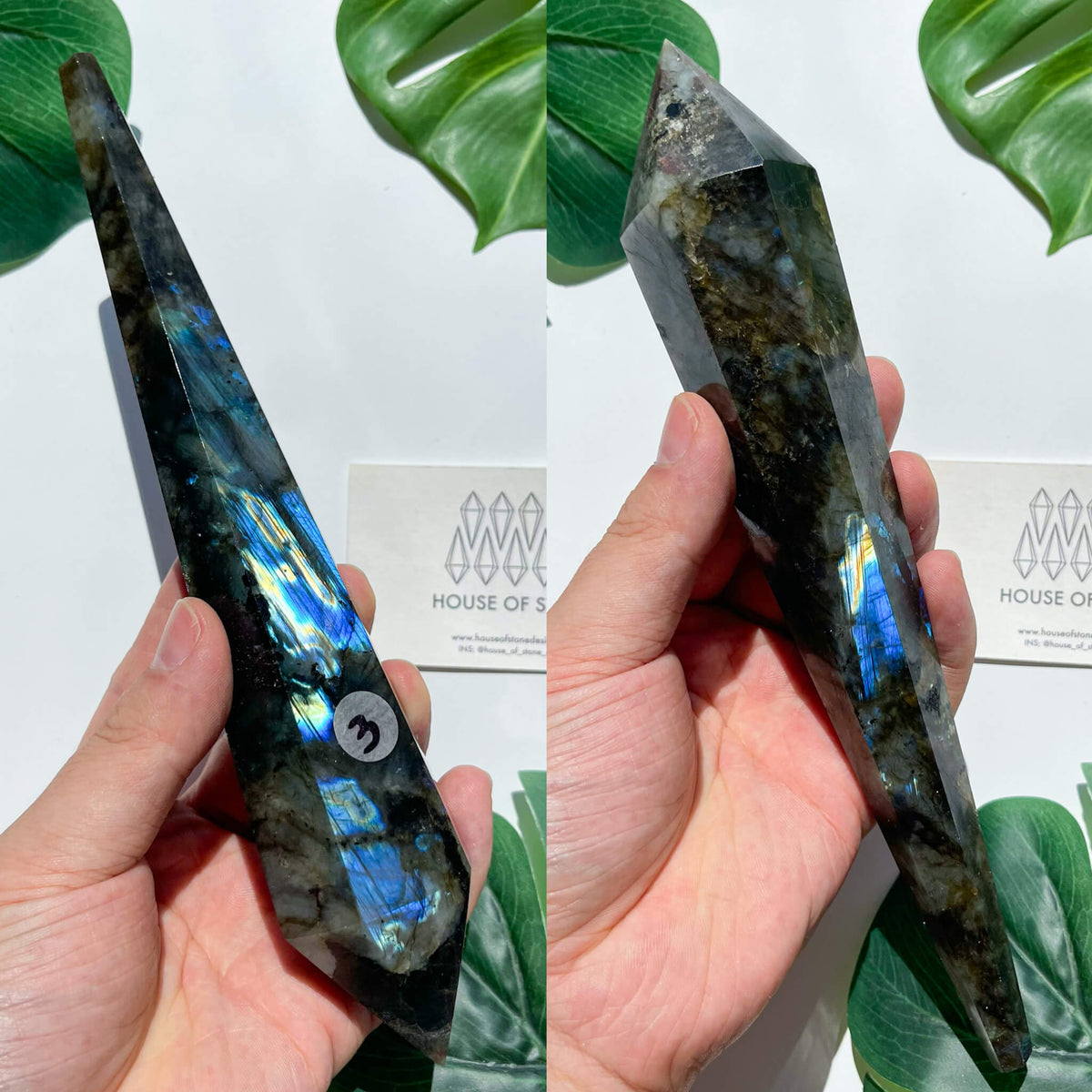 Natural Labradorite Wand/Rainbow Labradorite Crystal Point Wand/Labradorite Crystal Handle/Labradorite Stem/Wedding Bouquet Handle/Chakra Healing/AAA