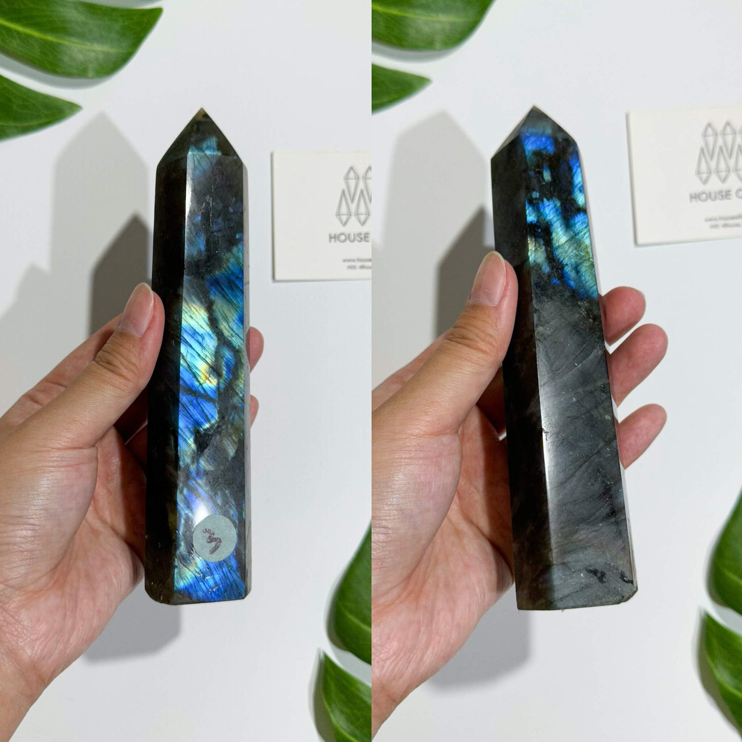 Natural Large Labradorite Point Tower/Rainbow Labradorite Crystal Point Wand/Labradorite Crystal Obelisk/Blue Flash Tower/Chakra Healing