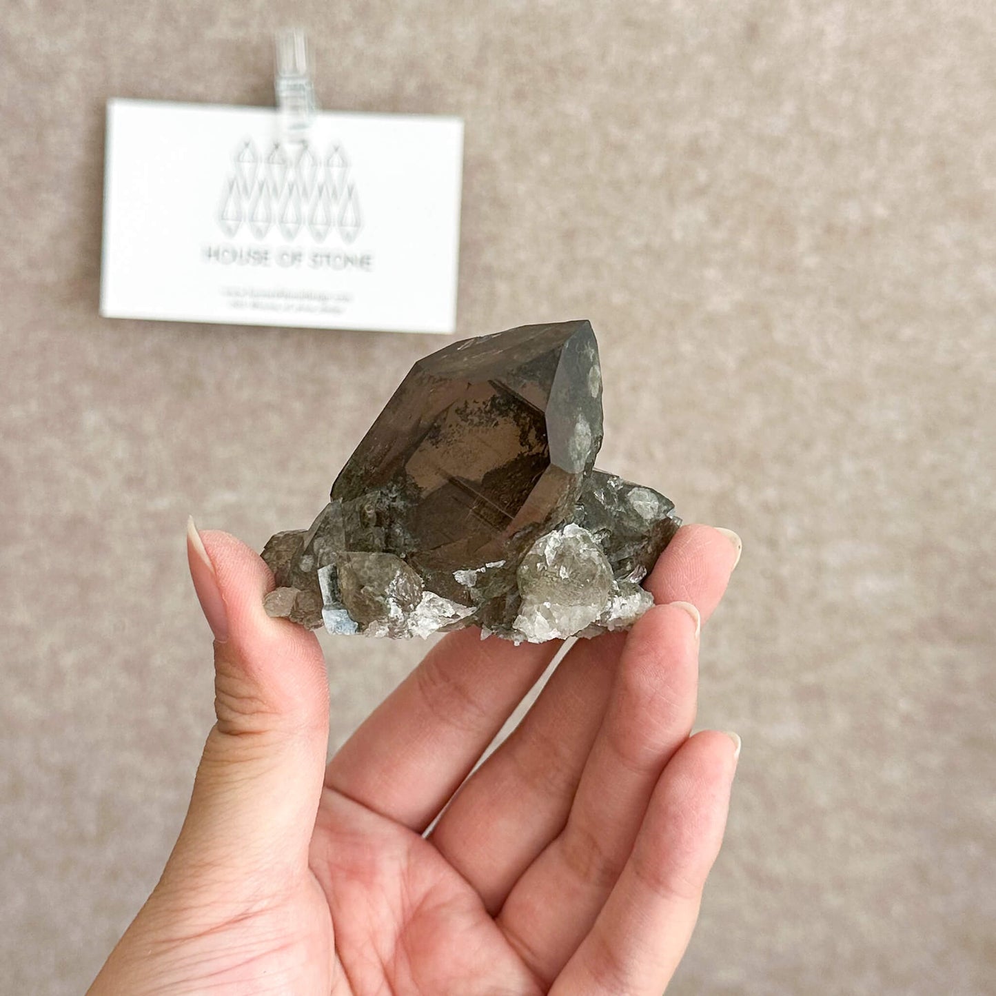 Alpine Mineral Dark Smoky Quartz Point Cluster Specimen/Small Swiss Cluster Apls/Double Terminated Quartz Cluster3