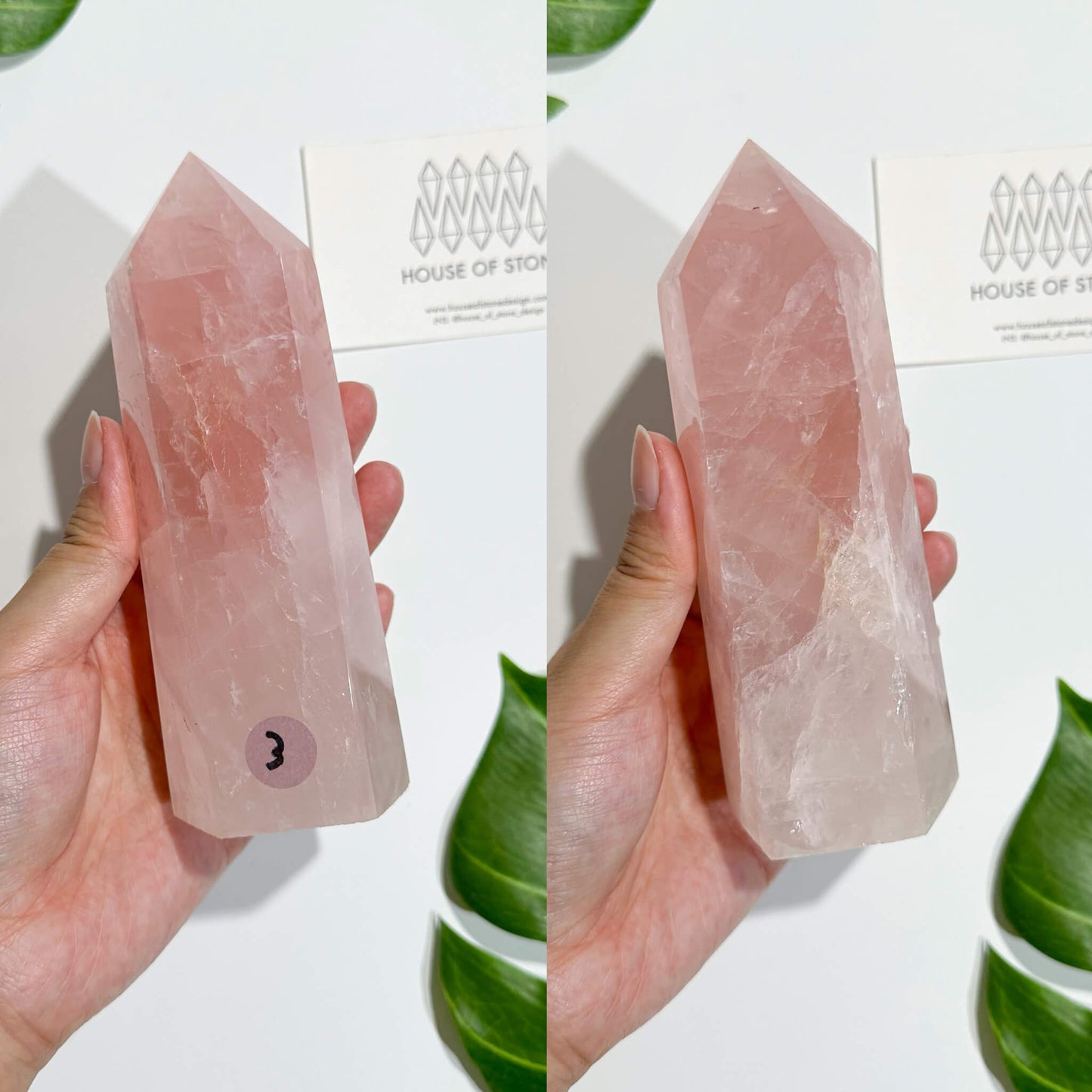 Natural Large Rose Quartz Tower/Rose Quartz Crystal Point Tower Wand/Juicy Rose Quartz Obelisk/Heart Chakra Healing/AAA