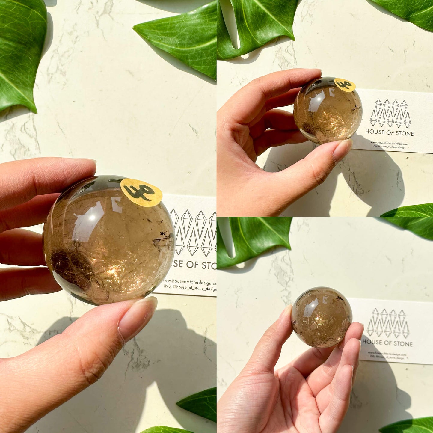 Natural Smoky Quartz Sphere/Smoky Quartz Crystal Sphere/Rare Smoky Quartz Ball/Root Chakra Healing/AAA