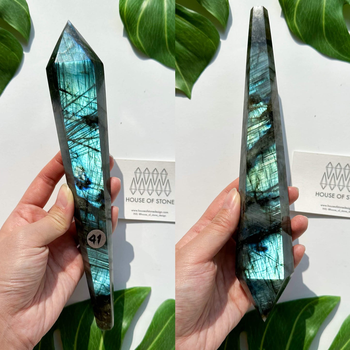 Natural Labradorite Wand/Rainbow Labradorite Crystal Point Wand/Labradorite Crystal Handle/Labradorite Stem/Wedding Bouquet Handle/Chakra Healing/AAA
