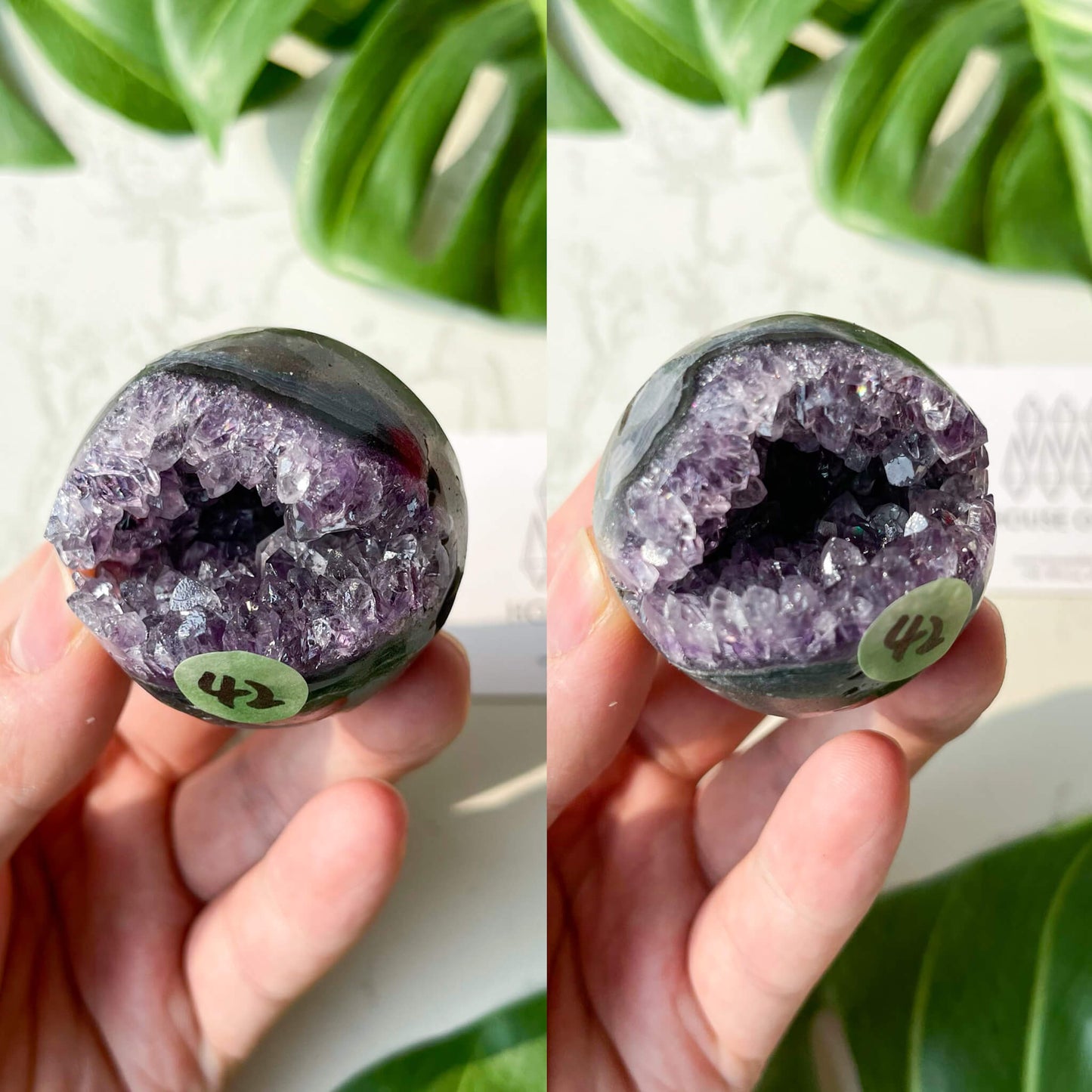 Natural Amethyst Geode Sphere/Druzy Amethyst Crystal Sphere/Amethyst Crystal Cluster Sphere/ChakraHealing/Meditation Tools/AAA