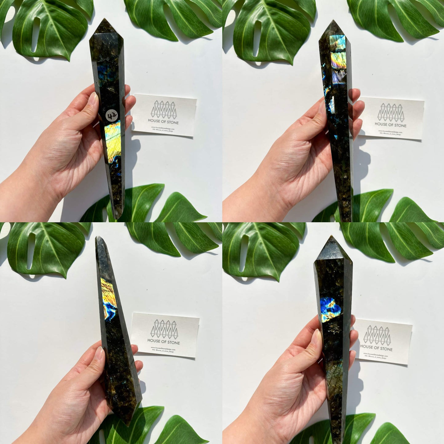 Natural Labradorite Wand/Rainbow Labradorite Crystal Point Wand/Labradorite Crystal Handle/Labradorite Stem/Wedding Bouquet Handle/Chakra Healing/AAA