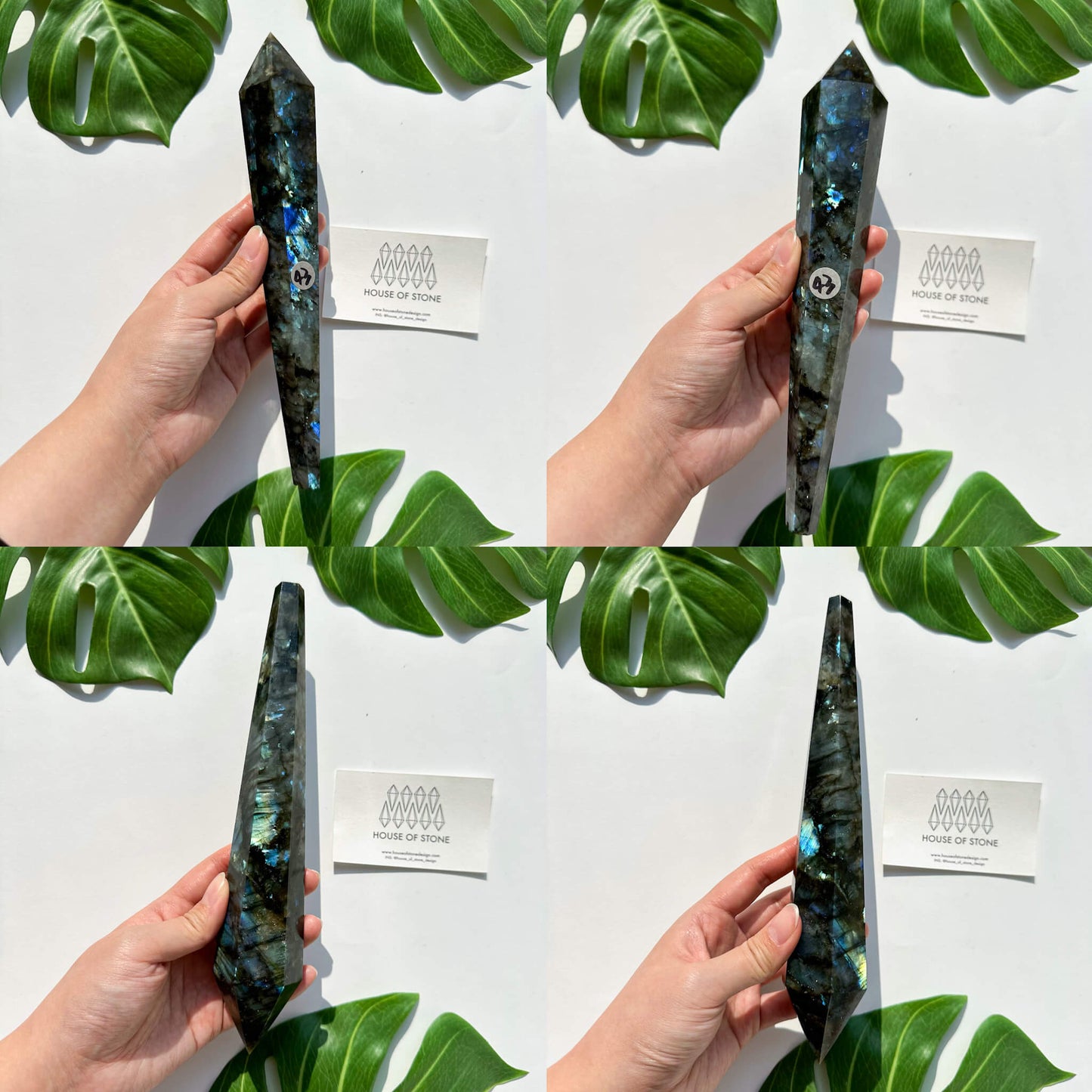 Natural Labradorite Wand/Rainbow Labradorite Crystal Point Wand/Labradorite Crystal Handle/Labradorite Stem/Wedding Bouquet Handle/Chakra Healing/AAA