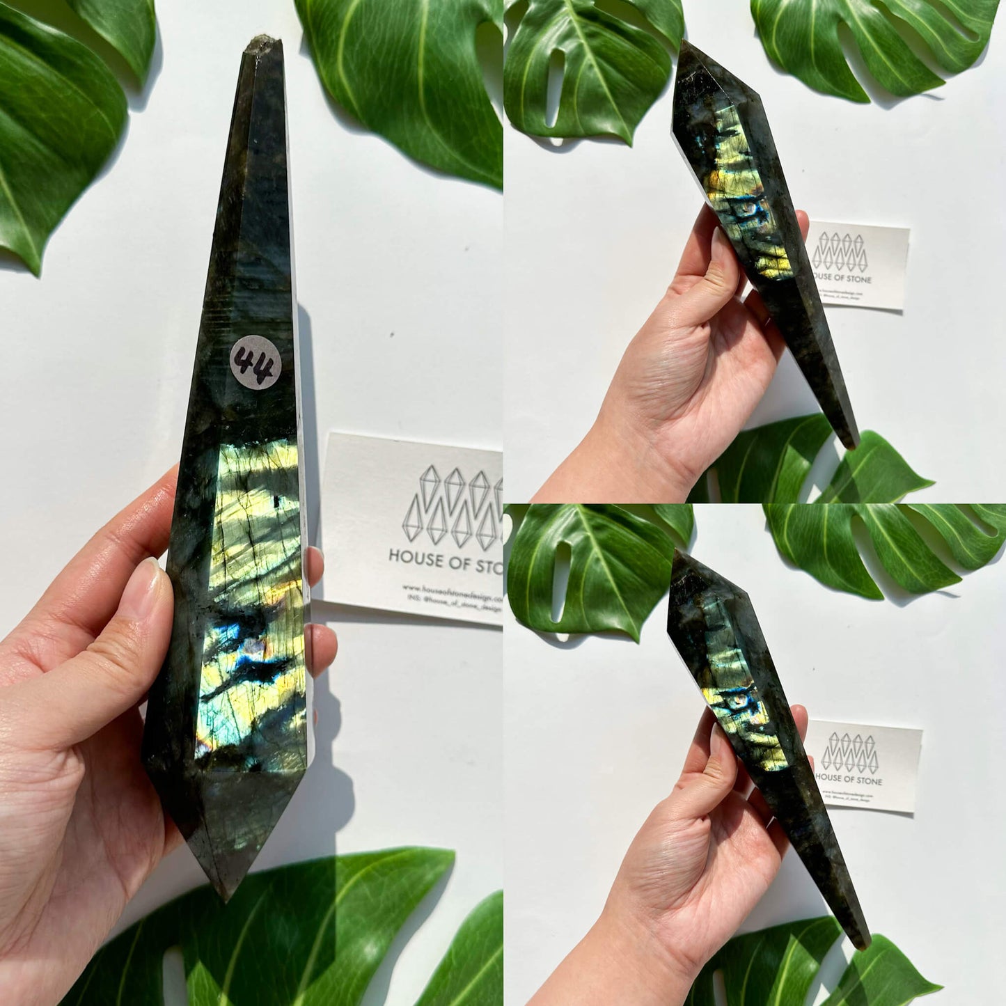 Natural Labradorite Wand/Rainbow Labradorite Crystal Point Wand/Labradorite Crystal Handle/Labradorite Stem/Wedding Bouquet Handle/Chakra Healing/AAA