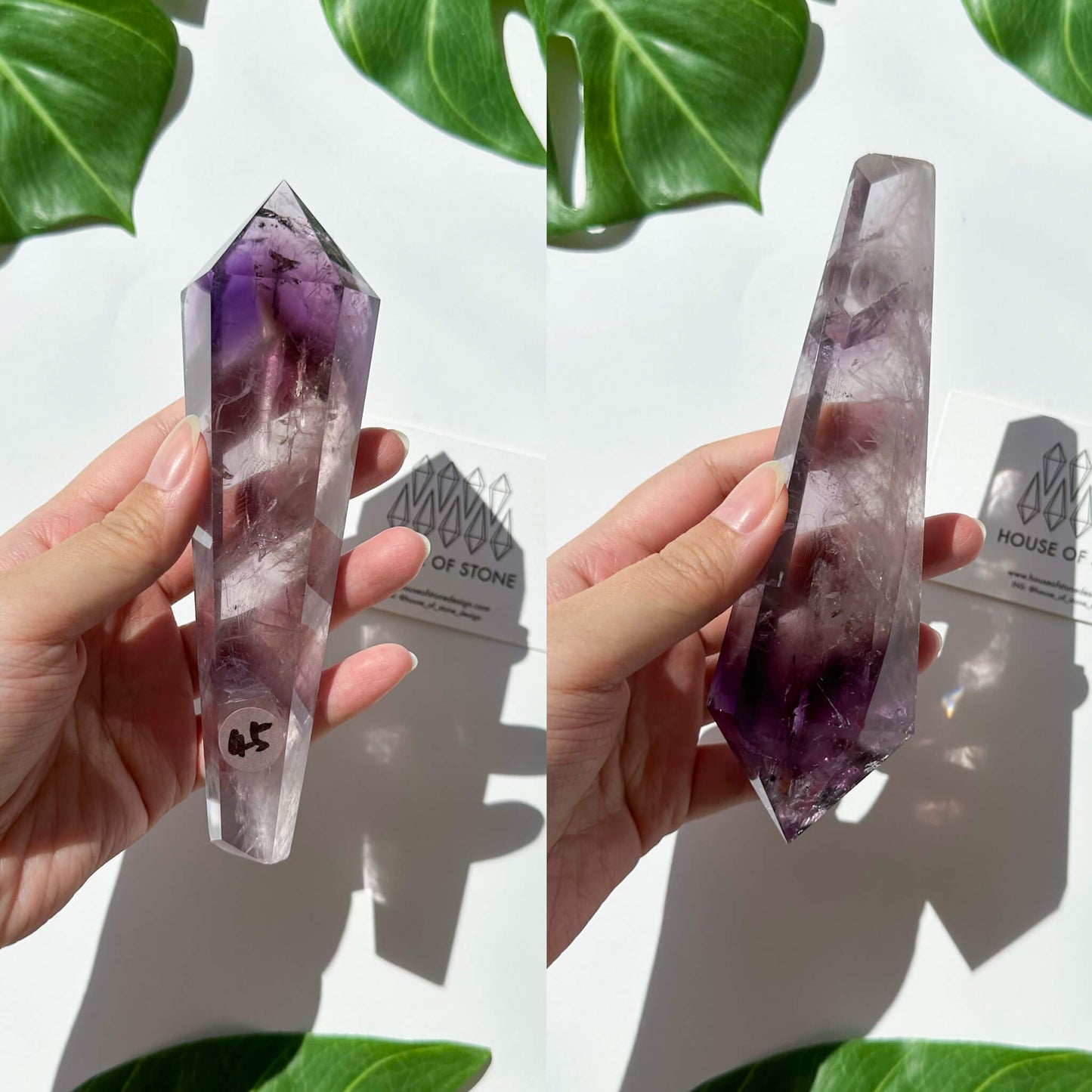Amethyst Wand/Natural Amethyst Point Wand/High Quality Amethyst Rainbow Crystal Point Wand/Amethyst Handle/Amethyst Stem/Meditation Tool/AAA