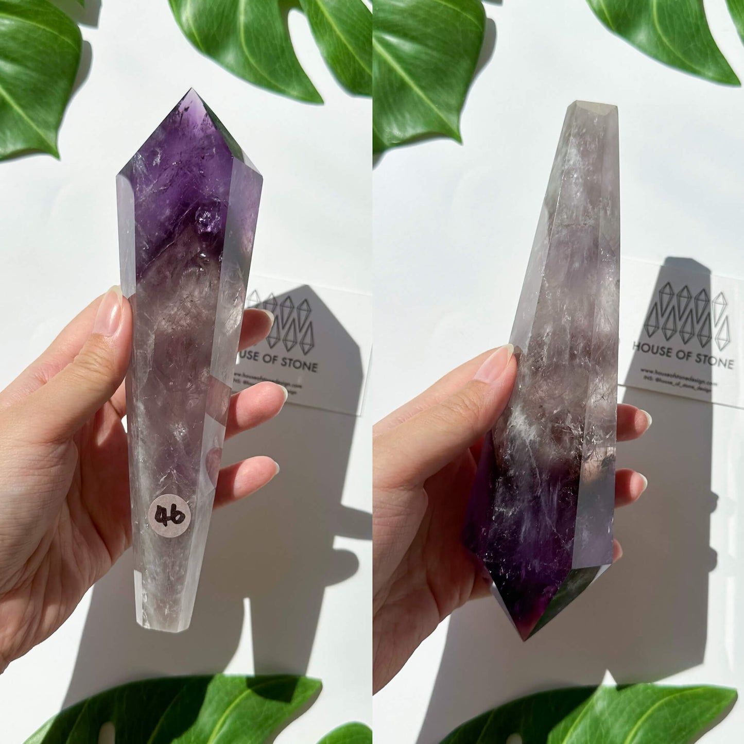 Amethyst Wand/Natural Amethyst Point Wand/High Quality Amethyst Rainbow Crystal Point Wand/Amethyst Handle/Amethyst Stem/Meditation Tool/AAA