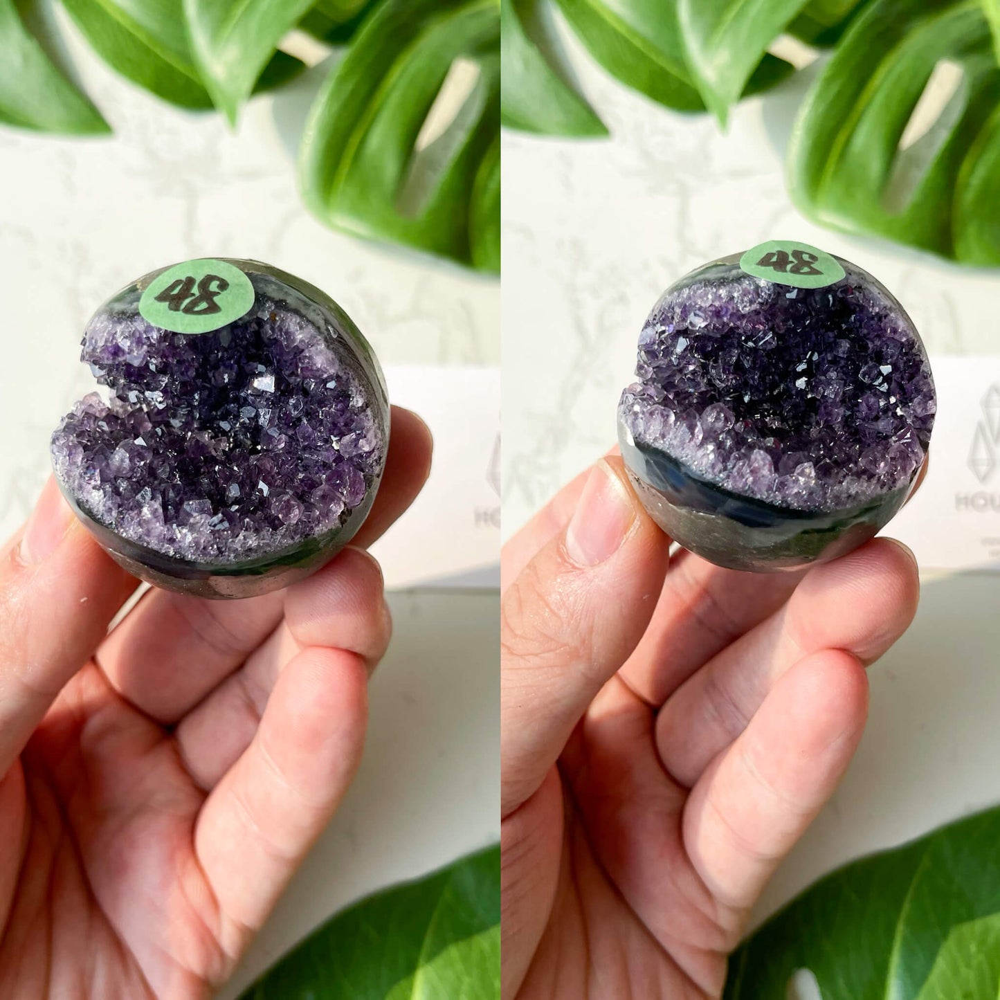 Natural Amethyst Geode Sphere/Druzy Amethyst Crystal Sphere/Amethyst Crystal Cluster Sphere/ChakraHealing/Meditation Tools/AAA