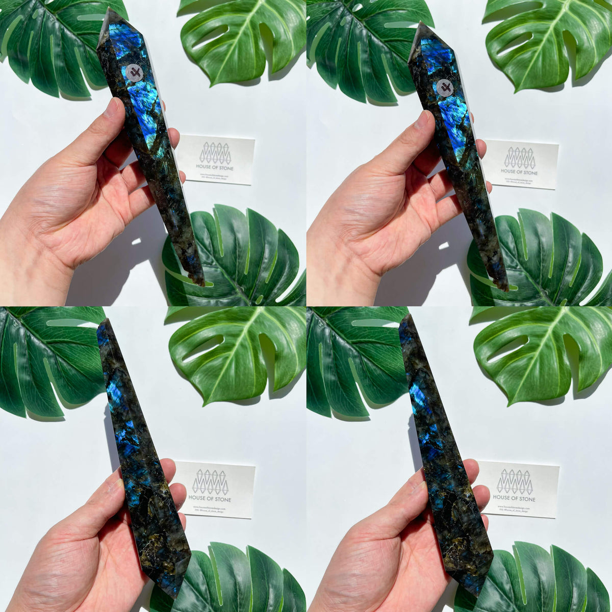 Natural Labradorite Wand/Rainbow Labradorite Crystal Point Wand/Labradorite Crystal Handle/Labradorite Stem/Wedding Bouquet Handle/Chakra Healing/AAA