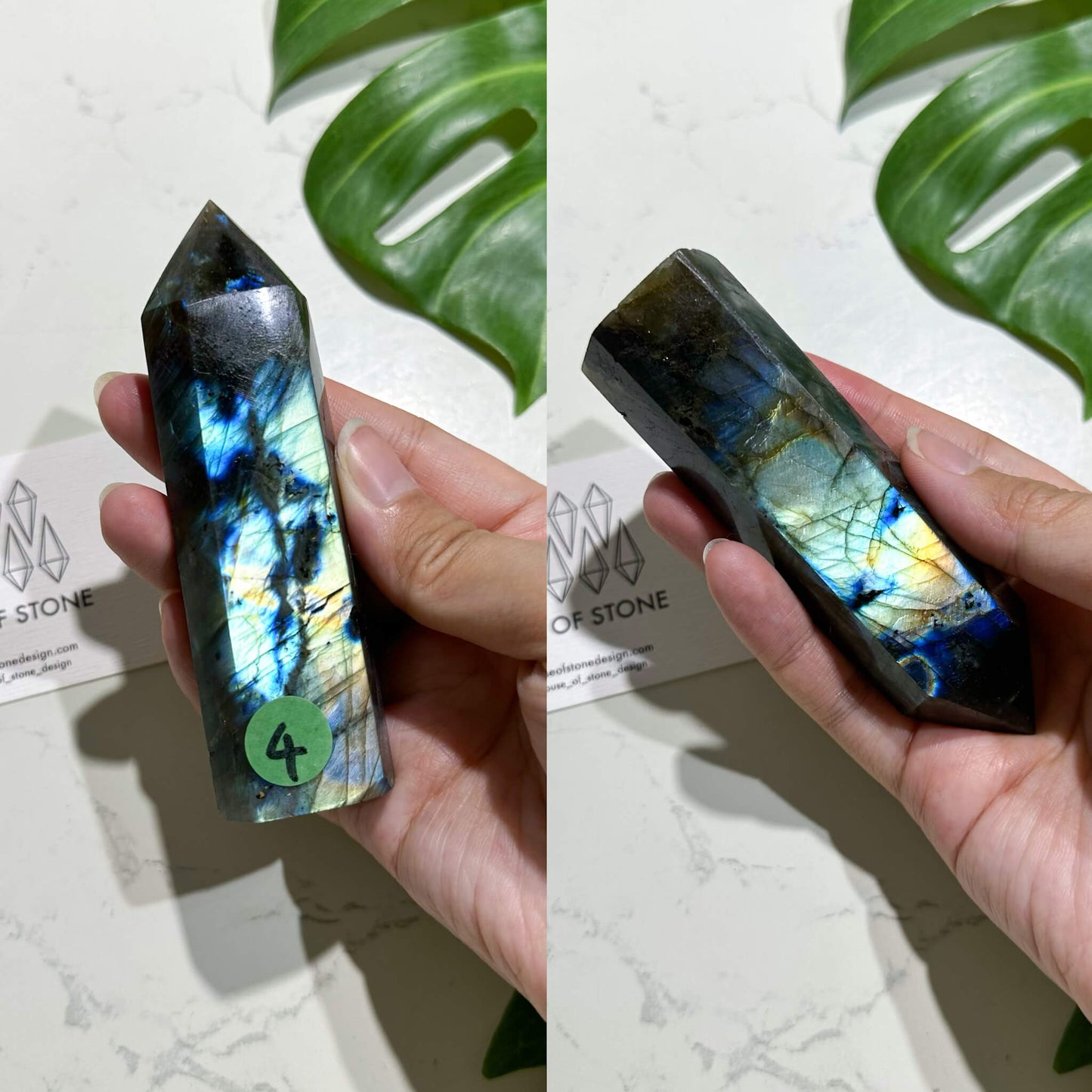 Natural Labradorite Point Tower/Rainbow Labradorite Crystal Point Wand/Labradorite Crystal Obelisk/Blue Flash Tower/Chakra Healing/AAA