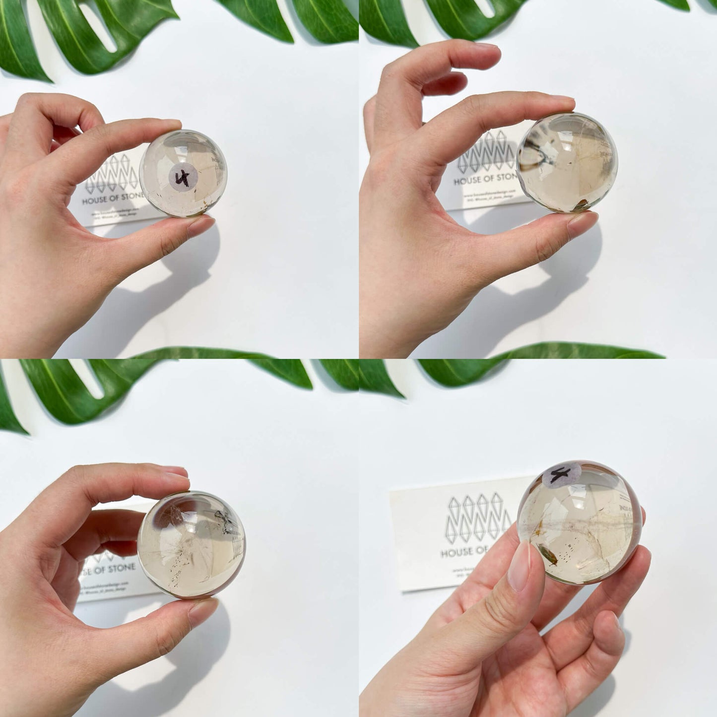 Natural Brazil Smoky Quartz Sphere/Rainbow Smoky Quartz Crystal Sphere/Rare Smoky Quartz Ball/Root Chakra Healing