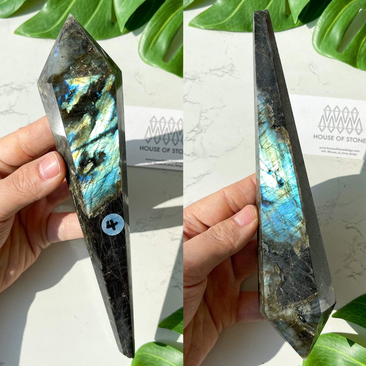 Natural Labradorite Wand/Rainbow Labradorite Crystal Point Wand/Labradorite Crystal Handle/Labradorite Stem/Wedding Bouquet Handle/Chakra Healing/AAA