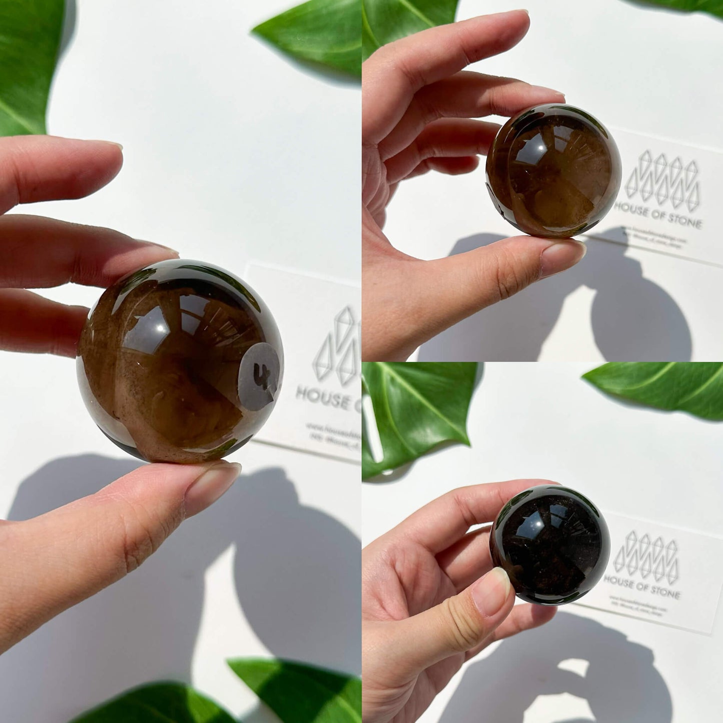 Natural Smoky Quartz Sphere/Smoky Quartz Crystal Sphere/Rare Smoky Quartz Ball/Root Chakra Healing/AAA