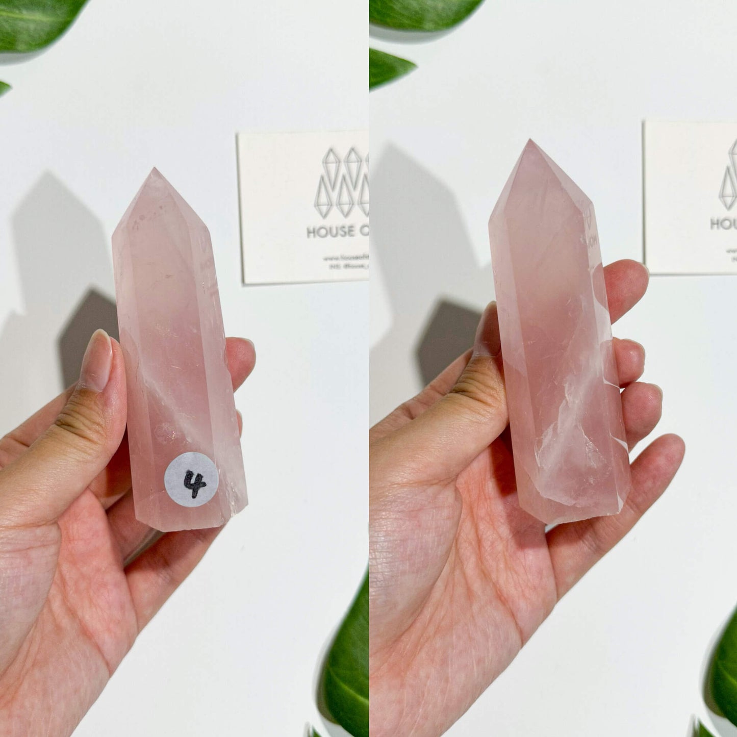 Natural Small Rose Quartz Tower/Rose Quartz Crystal Point Tower Wand/Juicy Rose Quartz Obelisk/Heart Chakra Healing/AAA