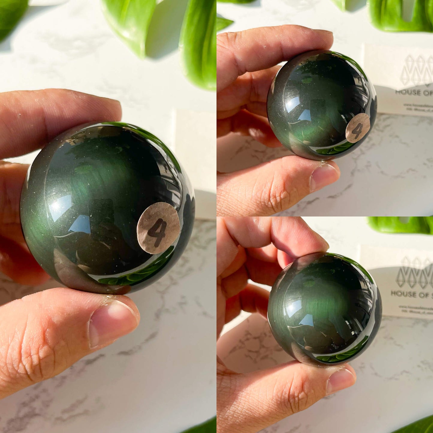 Natural Rainbow Obsidian Sphere/Rare Colorful Obsidian Hand Carved Sphere/Obsidian Sphere/Chakra Healing/AAA