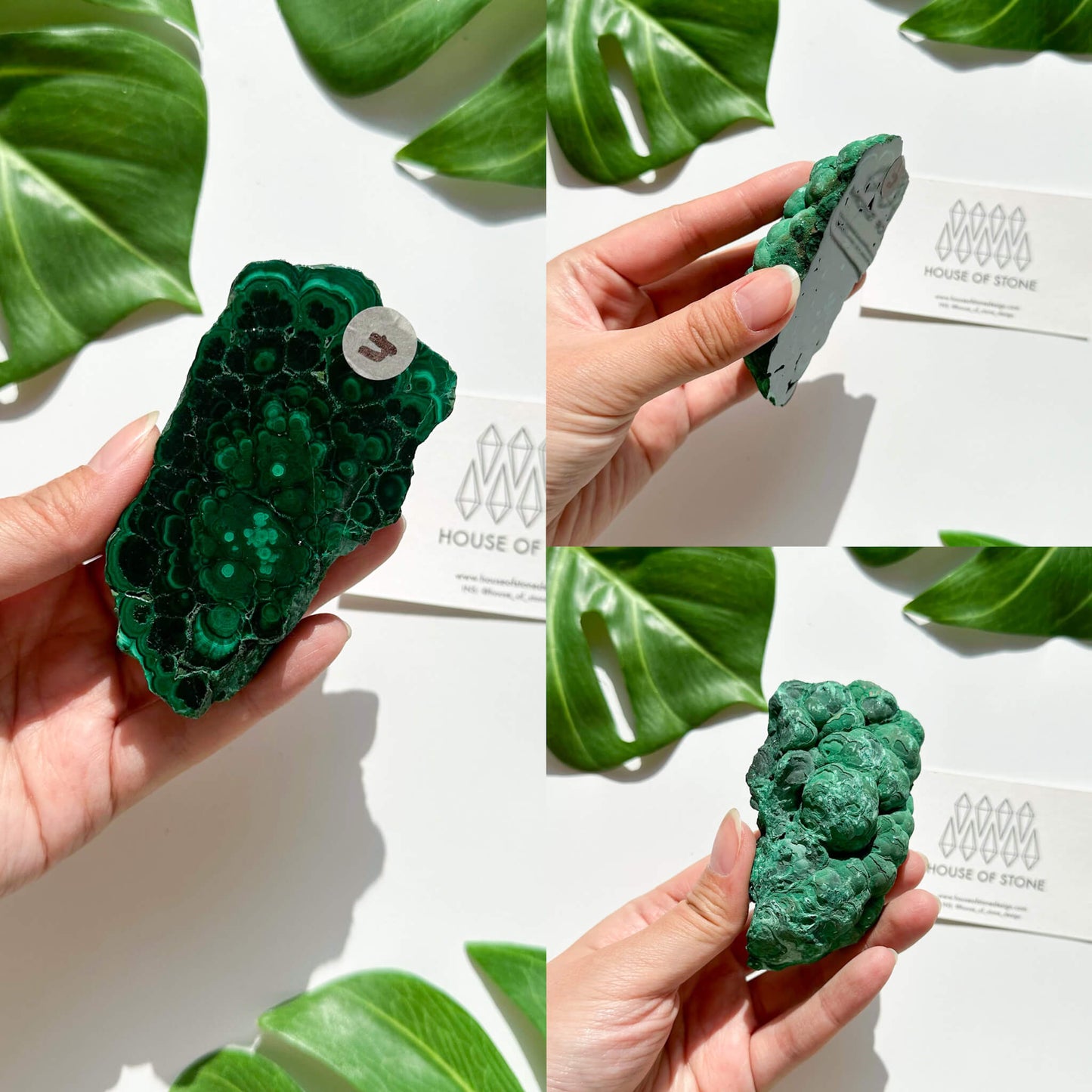 Genuine Malachite Polished Slab Specimen/Natural Malachite Slice/Raw Malachite/Chakra