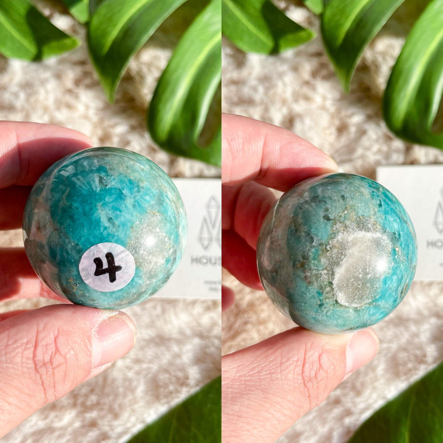 Natural Amazonite Sphere/Rare Blue Amazonite Sphere/Gemstone Sphere/Heart Chakra and Throat Chakra Healing Gift/Meditation Tool/AAA