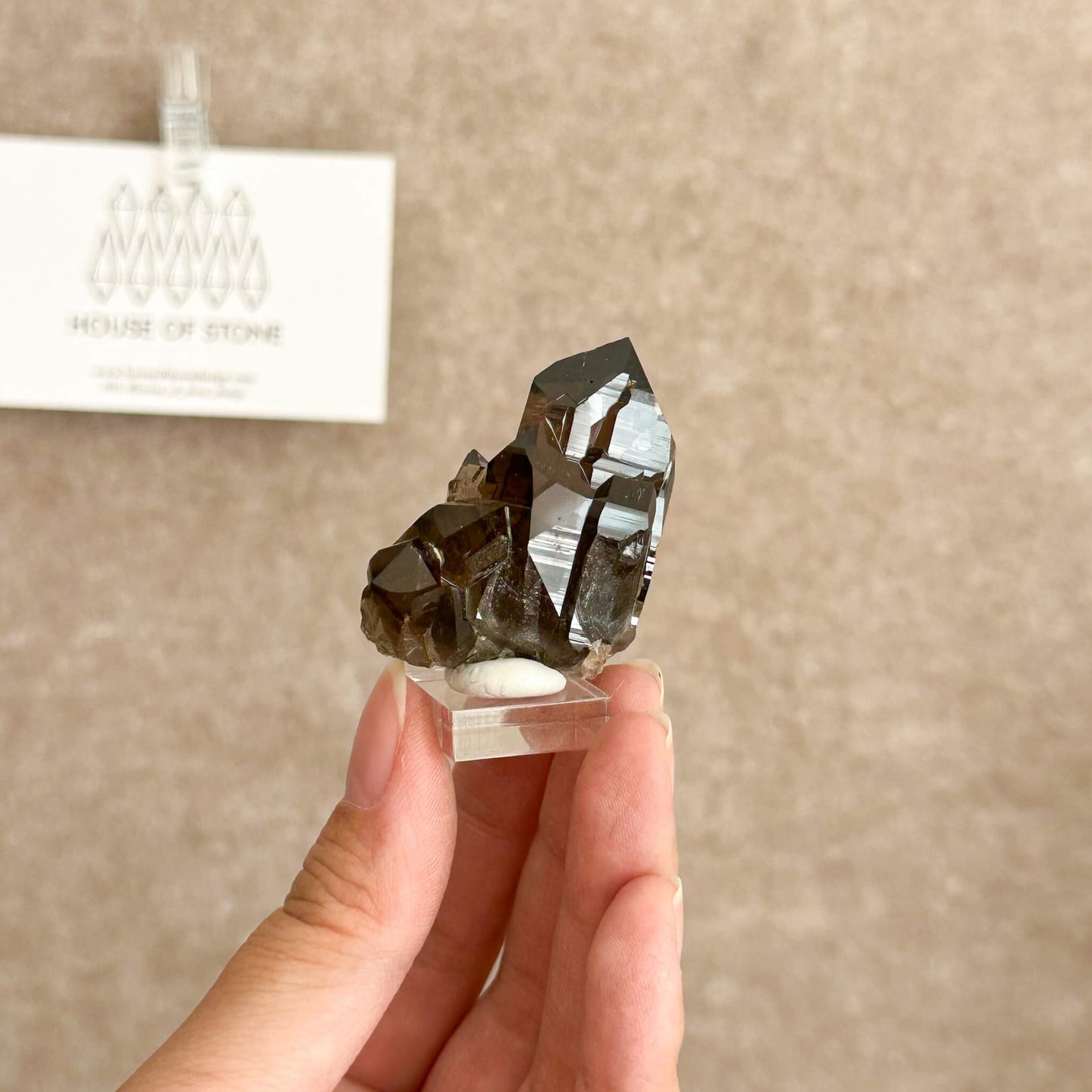 Alpine Mineral Morion Smoky Quartz Point Cluster Specimen/Small Swiss Cluster Apls/Double Terminated Quartz Cluster4