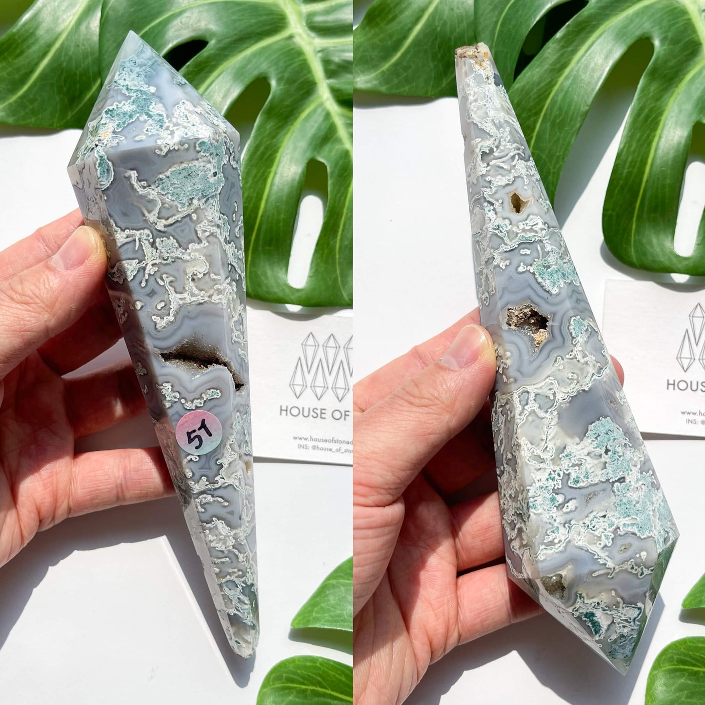 Natural Moss Agate Wand/Druzy Moss Agate Crystal Point Wand/Moss Agate Crystal Handle/Moss Agate Stem/Wedding Bouquet Handle/Heart Chakra Healing/AAA
