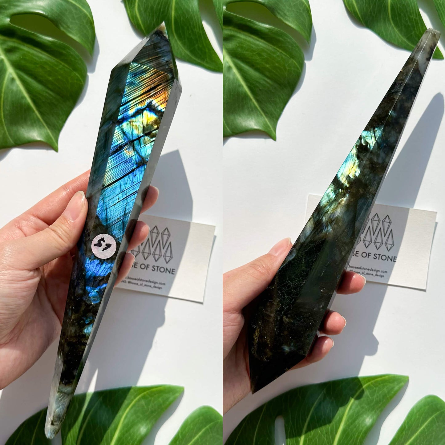 Natural Labradorite Wand/Rainbow Labradorite Crystal Point Wand/Labradorite Crystal Handle/Labradorite Stem/Wedding Bouquet Handle/Chakra Healing/AAA
