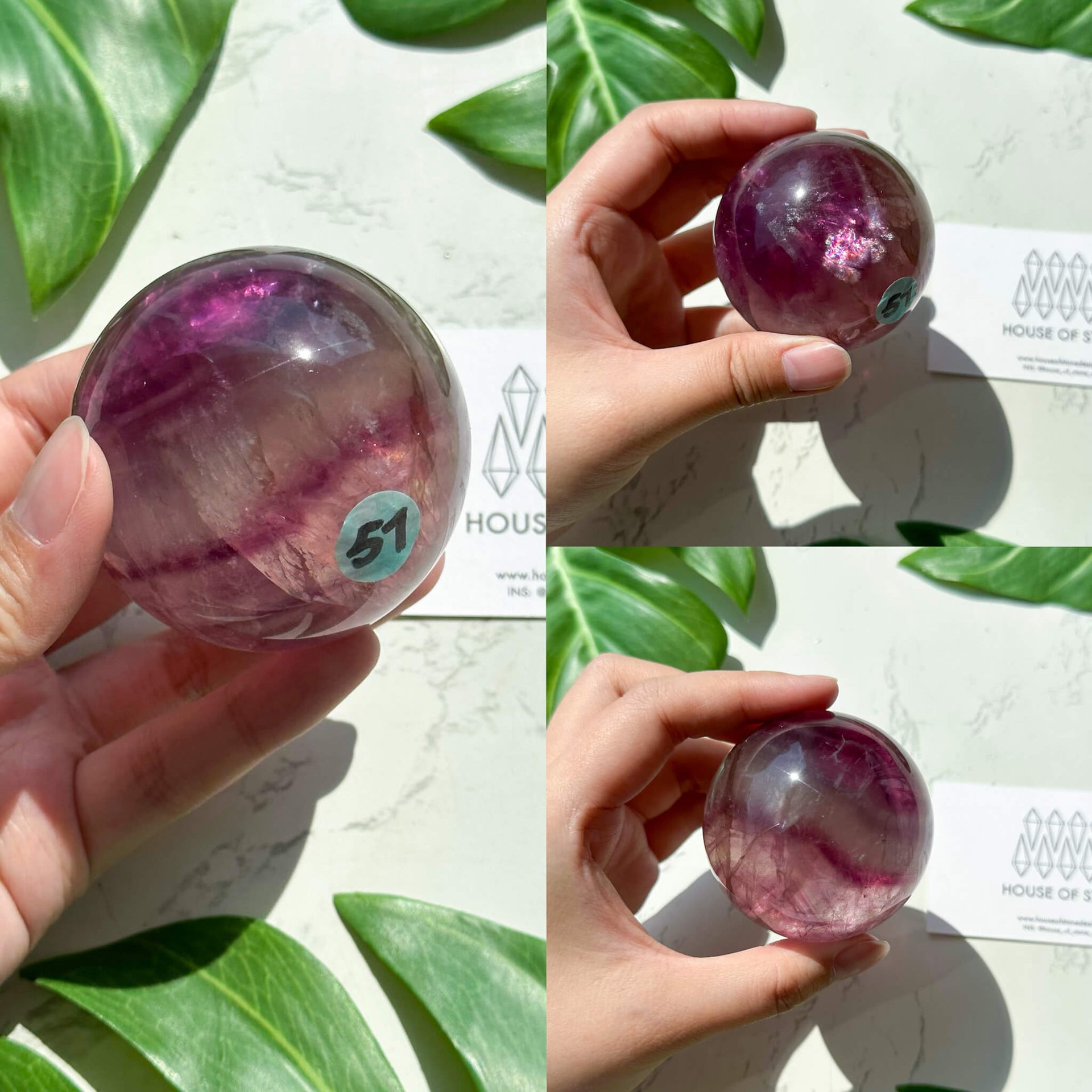 Natural Rainbow Fluorite Sphere/Green Fluorite Crystal Sphere