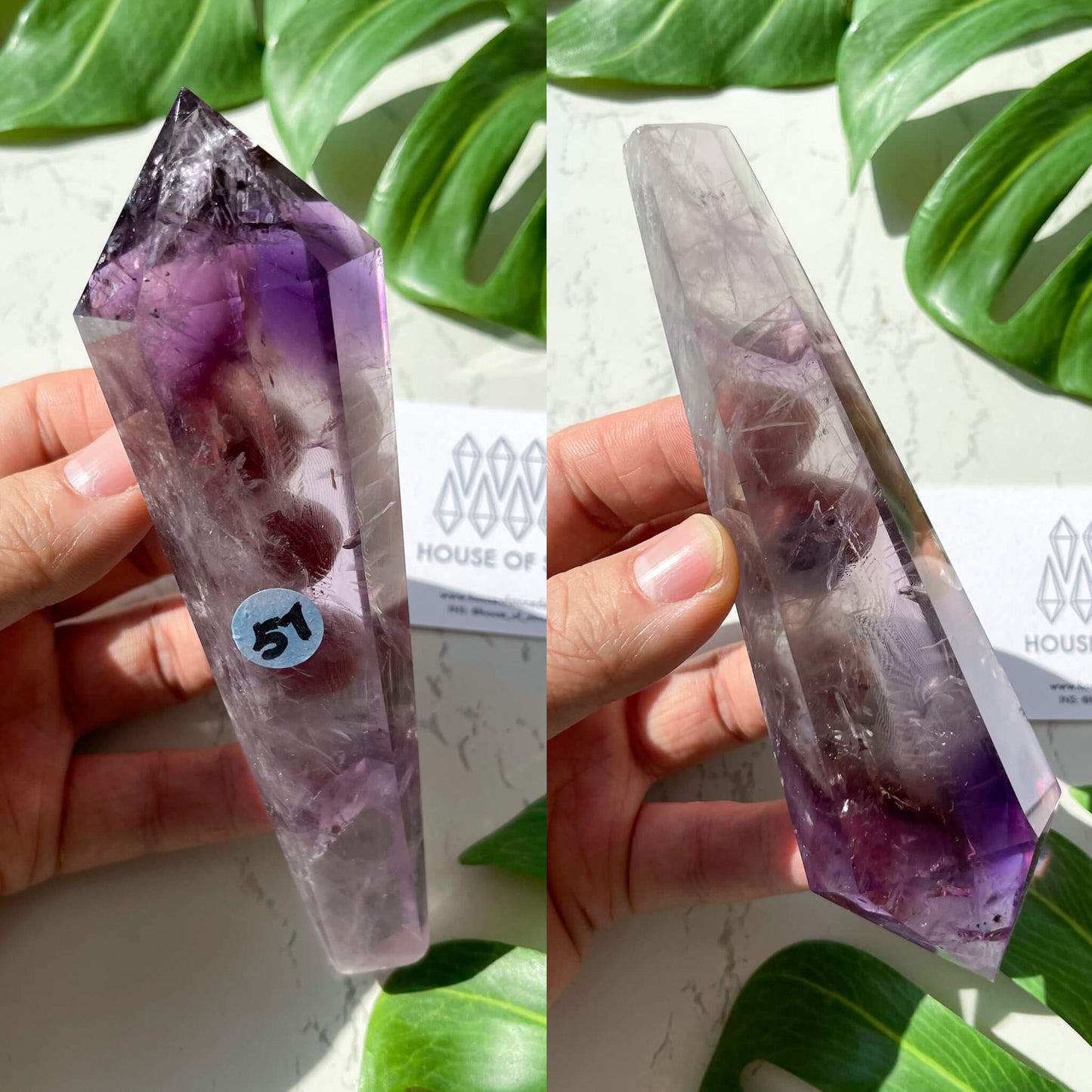 Amethyst Wand/Natural Amethyst Point Wand/High Quality Amethyst Rainbow Crystal Point Wand/Amethyst Handle/Amethyst Stem/Meditation Tool/AAA