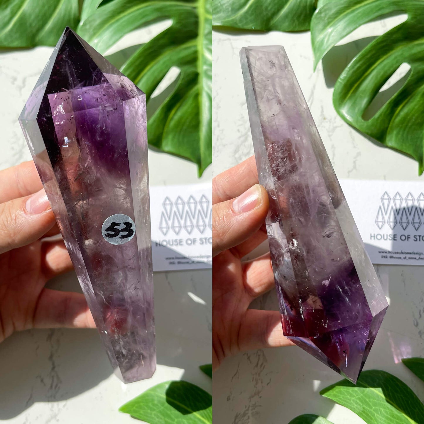 Amethyst Wand/Natural Amethyst Point Wand/High Quality Amethyst Rainbow Crystal Point Wand/Amethyst Handle/Amethyst Stem/Meditation Tool/AAA