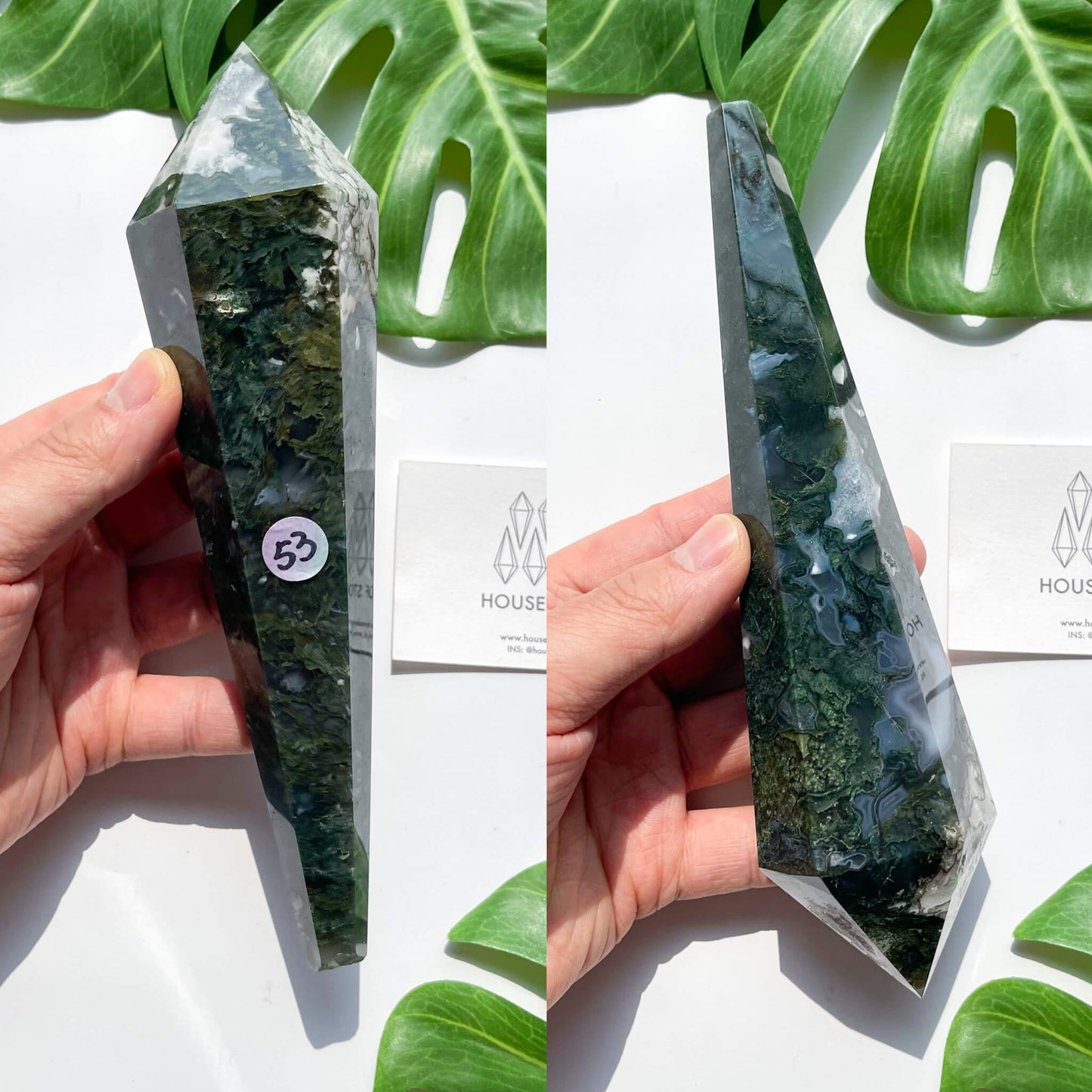 Natural Moss Agate Wand/Druzy Moss Agate Crystal Point Wand/Moss Agate Crystal Handle/Moss Agate Stem/Wedding Bouquet Handle/Heart Chakra Healing/AAA