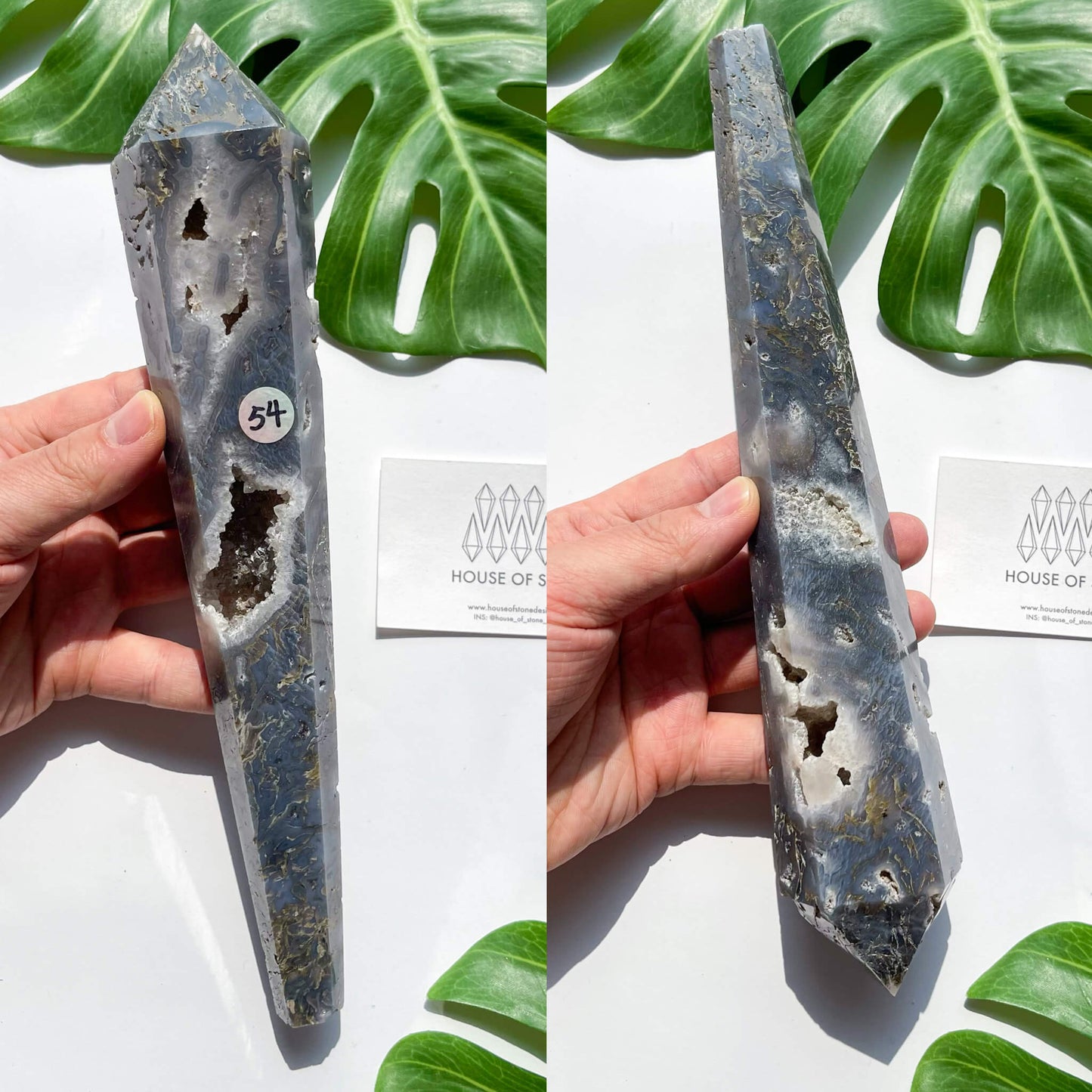 Natural Moss Agate Wand/Druzy Moss Agate Crystal Point Wand/Moss Agate Crystal Handle/Moss Agate Stem/Wedding Bouquet Handle/Heart Chakra Healing/AAA