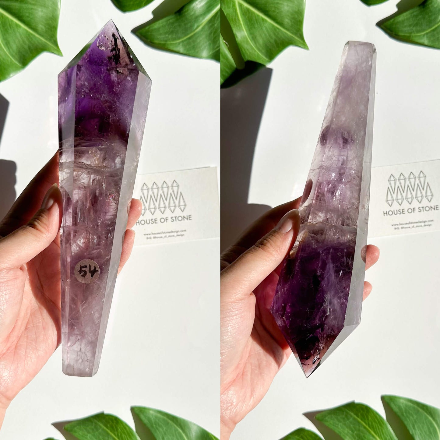Amethyst Wand/Natural Amethyst Point Wand/High Quality Amethyst Rainbow Crystal Point Wand/Amethyst Handle/Amethyst Stem/Meditation Tool/AAA