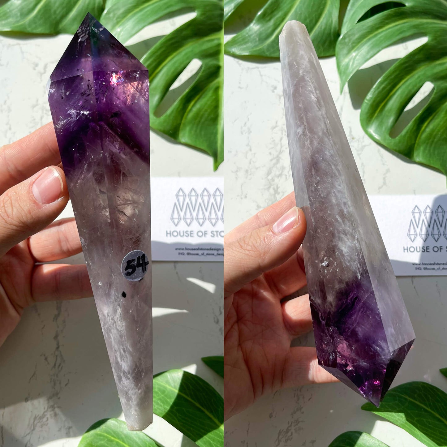 Amethyst Wand/Natural Amethyst Point Wand/High Quality Amethyst Rainbow Crystal Point Wand/Amethyst Handle/Amethyst Stem/Meditation Tool/AAA