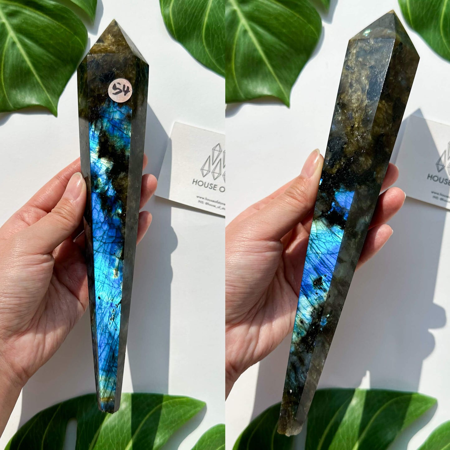 Natural Labradorite Wand/Rainbow Labradorite Crystal Point Wand/Labradorite Crystal Handle/Labradorite Stem/Wedding Bouquet Handle/Chakra Healing/AAA