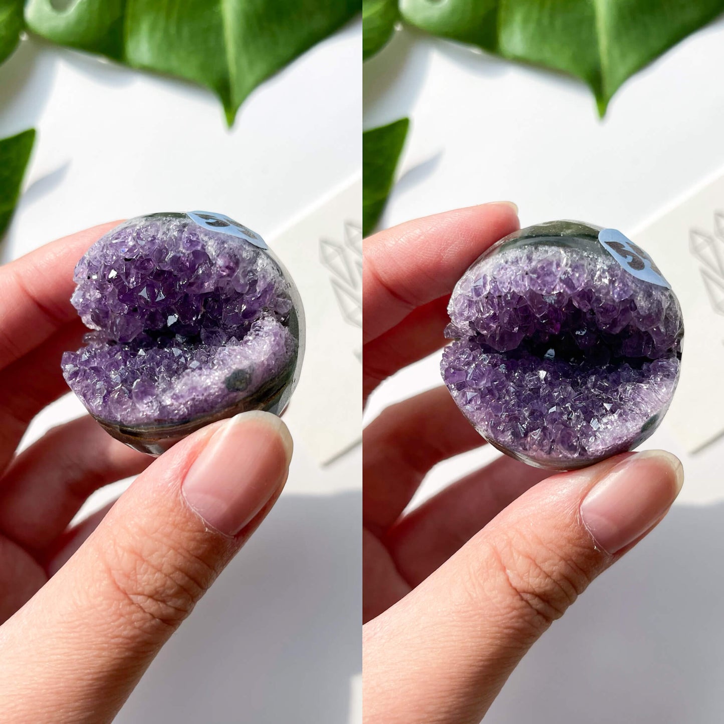 Natural Amethyst Geode Sphere/Druzy Amethyst Crystal Sphere/Amethyst Crystal Cluster Sphere/ChakraHealing/Meditation Tools/AAA