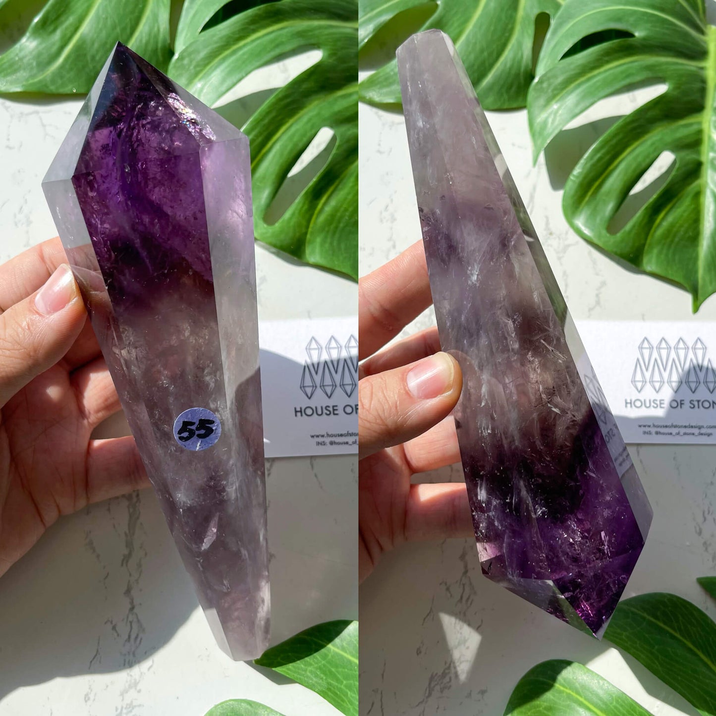 Amethyst Wand/Natural Amethyst Point Wand/High Quality Amethyst Rainbow Crystal Point Wand/Amethyst Handle/Amethyst Stem/Meditation Tool/AAA