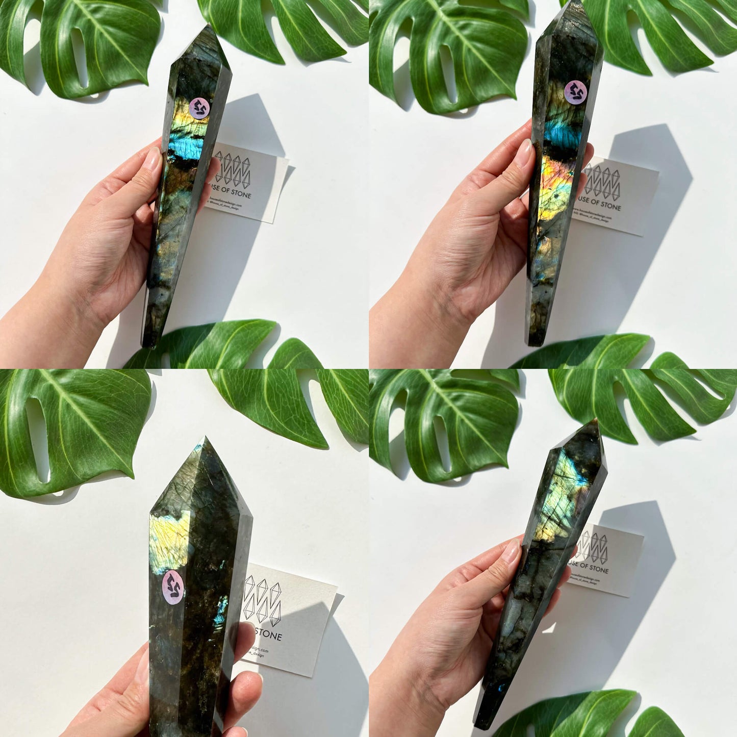 Natural Labradorite Wand/Rainbow Labradorite Crystal Point Wand/Labradorite Crystal Handle/Labradorite Stem/Wedding Bouquet Handle/Chakra Healing/AAA