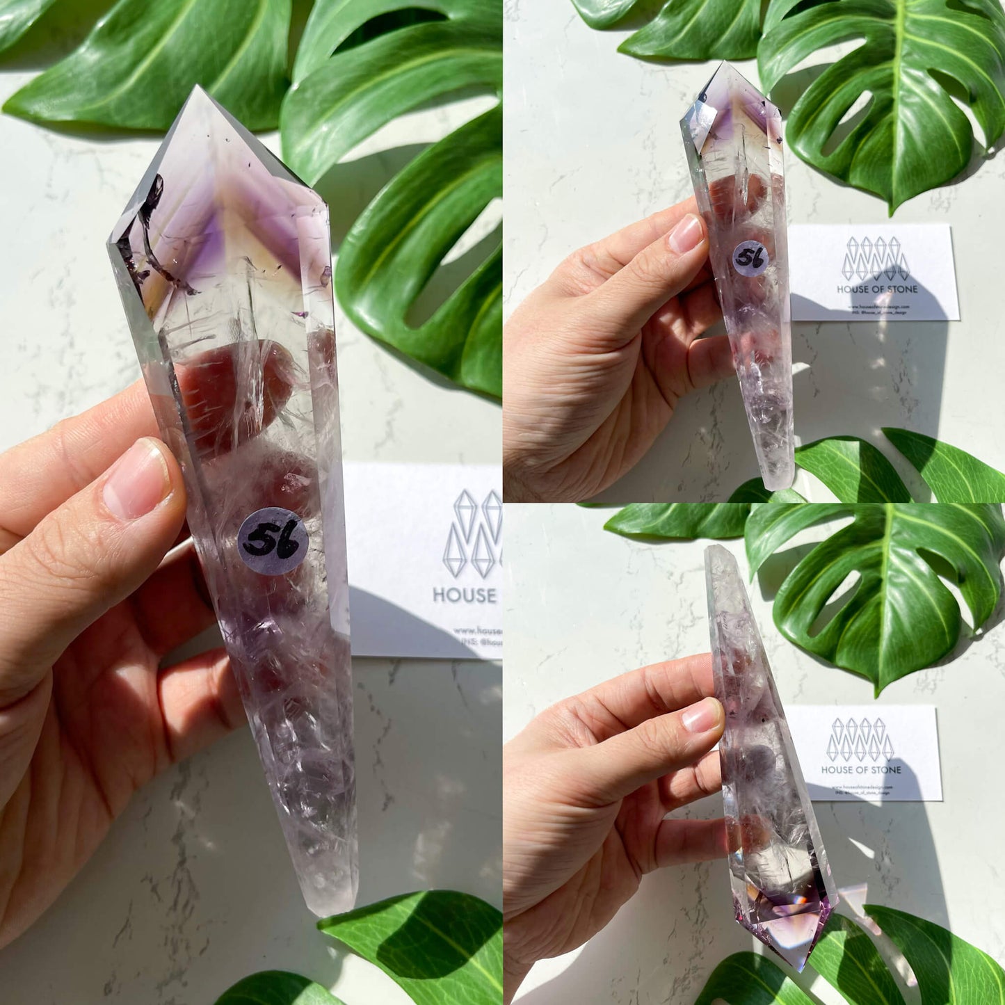 Amethyst Wand/Natural Amethyst Point Wand/High Quality Amethyst Rainbow Crystal Point Wand/Amethyst Handle/Amethyst Stem/Meditation Tool/AAA