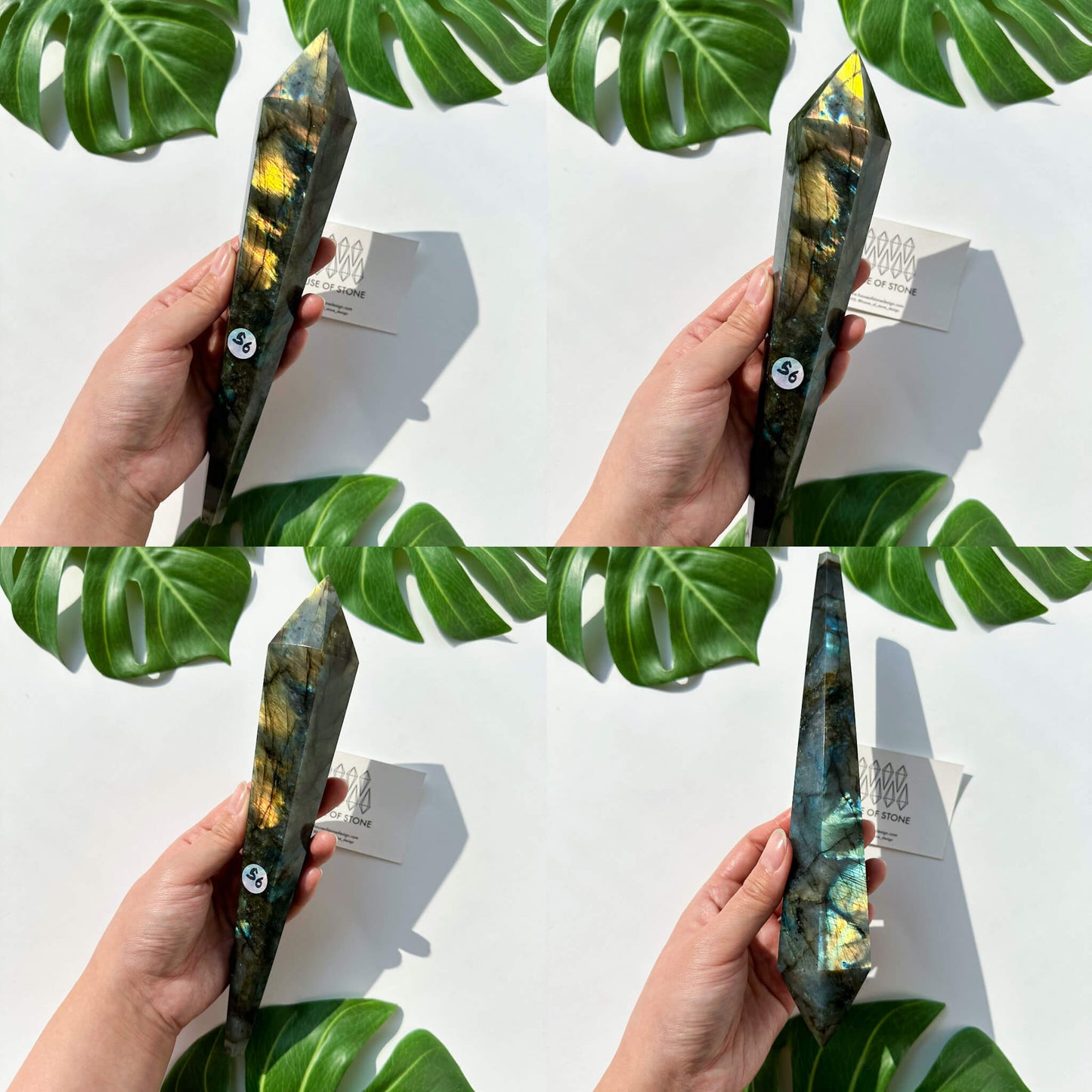 Natural Labradorite Wand/Rainbow Labradorite Crystal Point Wand/Labradorite Crystal Handle/Labradorite Stem/Wedding Bouquet Handle/Chakra Healing/AAA