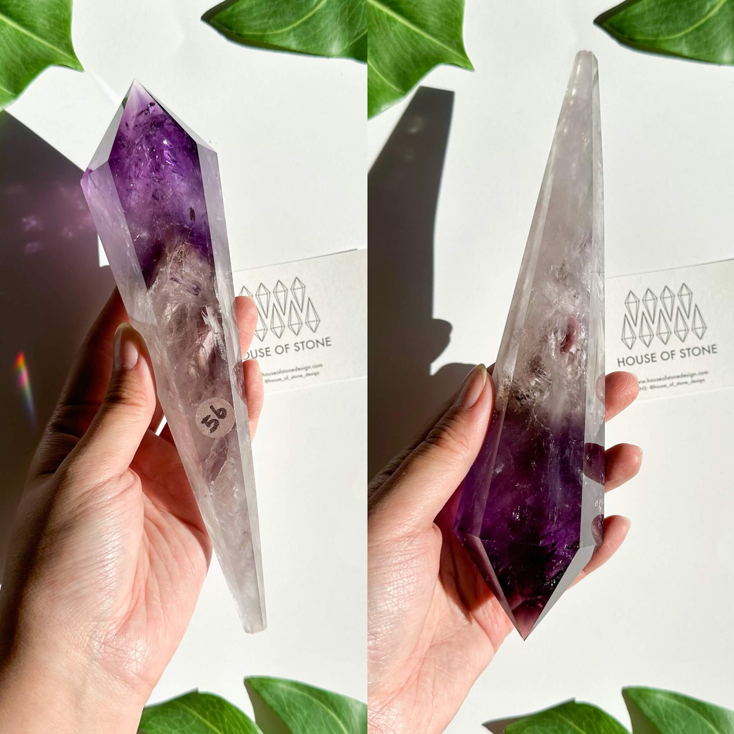 Amethyst Wand/Natural Amethyst Point Wand/High Quality Amethyst Rainbow Crystal Point Wand/Amethyst Handle/Amethyst Stem/Meditation Tool/AAA