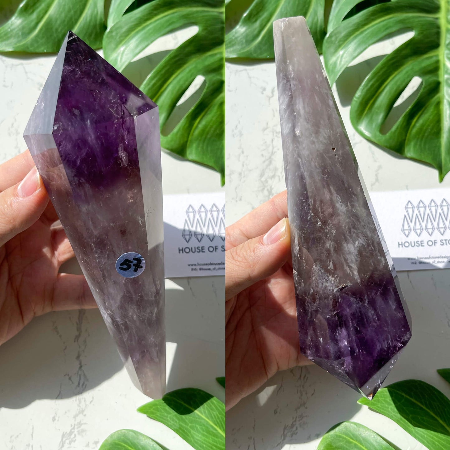 Amethyst Wand/Natural Amethyst Point Wand/High Quality Amethyst Rainbow Crystal Point Wand/Amethyst Handle/Amethyst Stem/Meditation Tool/AAA