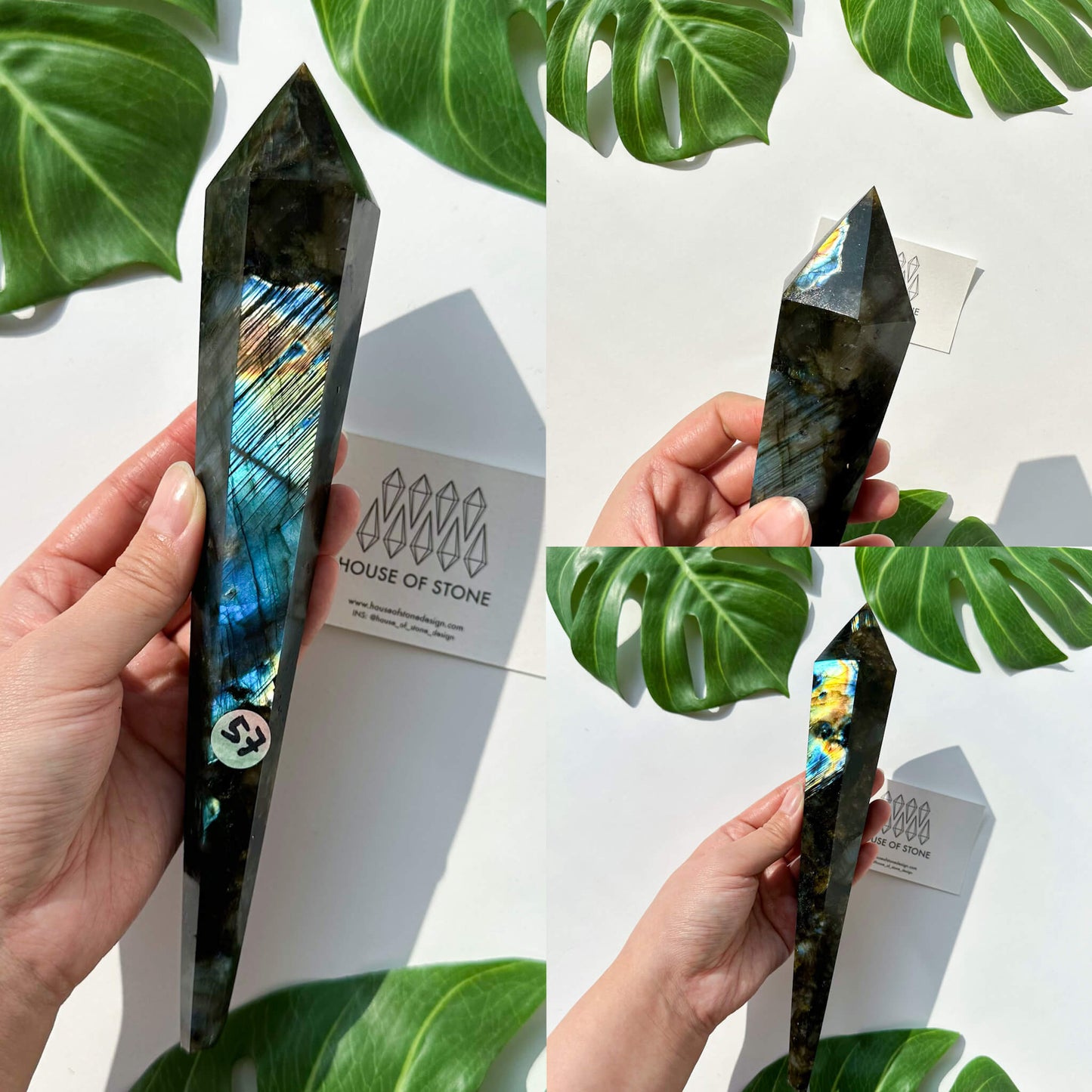 Natural Labradorite Wand/Rainbow Labradorite Crystal Point Wand/Labradorite Crystal Handle/Labradorite Stem/Wedding Bouquet Handle/Chakra Healing/AAA