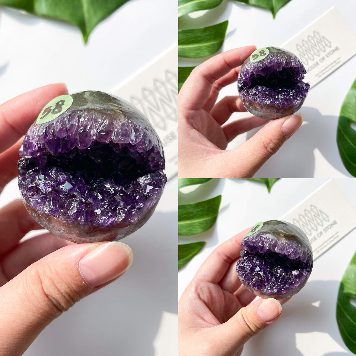 Natural Amethyst Geode Sphere/Druzy Amethyst Crystal Sphere/Amethyst Crystal Cluster Sphere/ChakraHealing/Meditation Tools/AAA