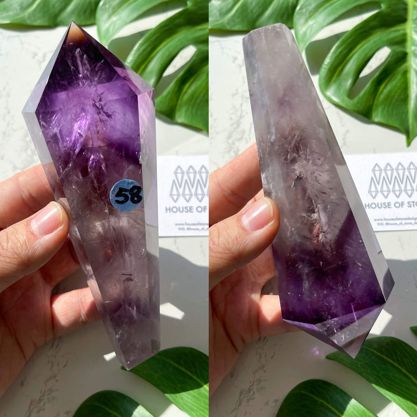 Amethyst Wand/Natural Amethyst Point Wand/High Quality Amethyst Rainbow Crystal Point Wand/Amethyst Handle/Amethyst Stem/Meditation Tool/AAA