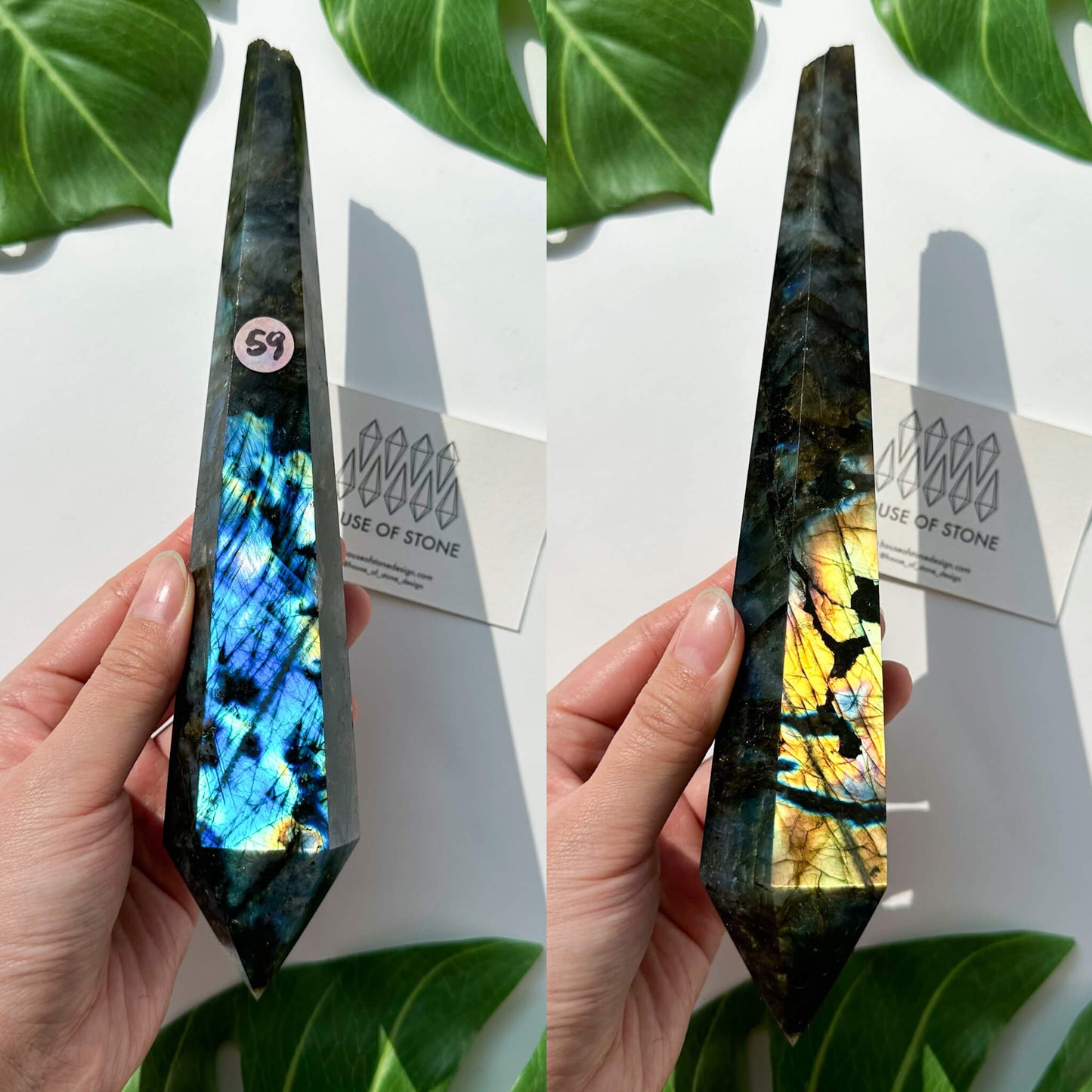 Natural Labradorite Wand/Rainbow Labradorite Crystal Point Wand/Labradorite Crystal Handle/Labradorite Stem/Wedding Bouquet Handle/Chakra Healing/AAA