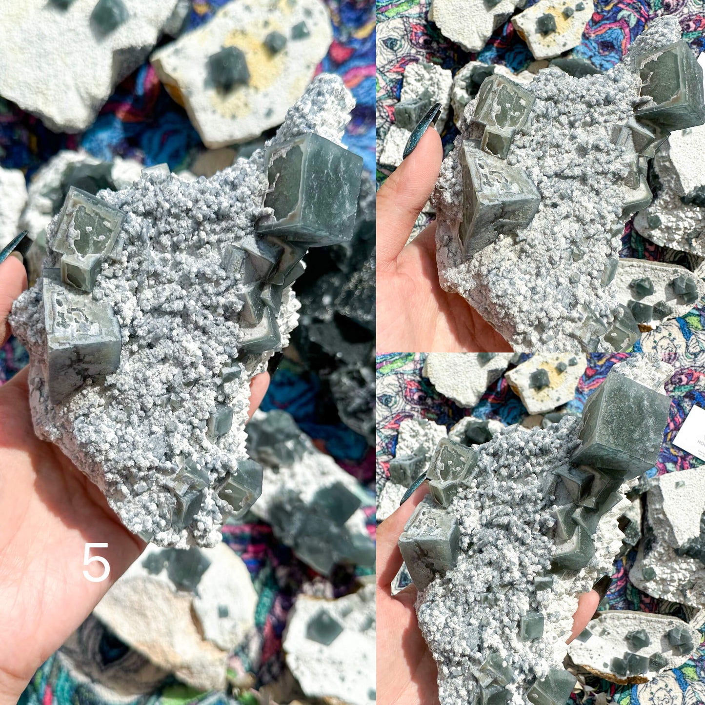 Mongolia Dark Green Fluorite Specimen/Rare Dark Green Fluorite Specimen/Natural Mongolia Fluorite Specimen