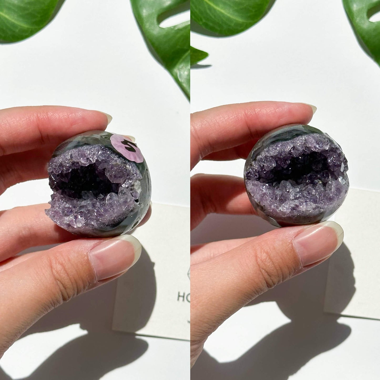 Natural Amethyst Geode Sphere/Druzy Amethyst Crystal Sphere/Amethyst Crystal Cluster Sphere/ChakraHealing/Meditation Tools/AAA