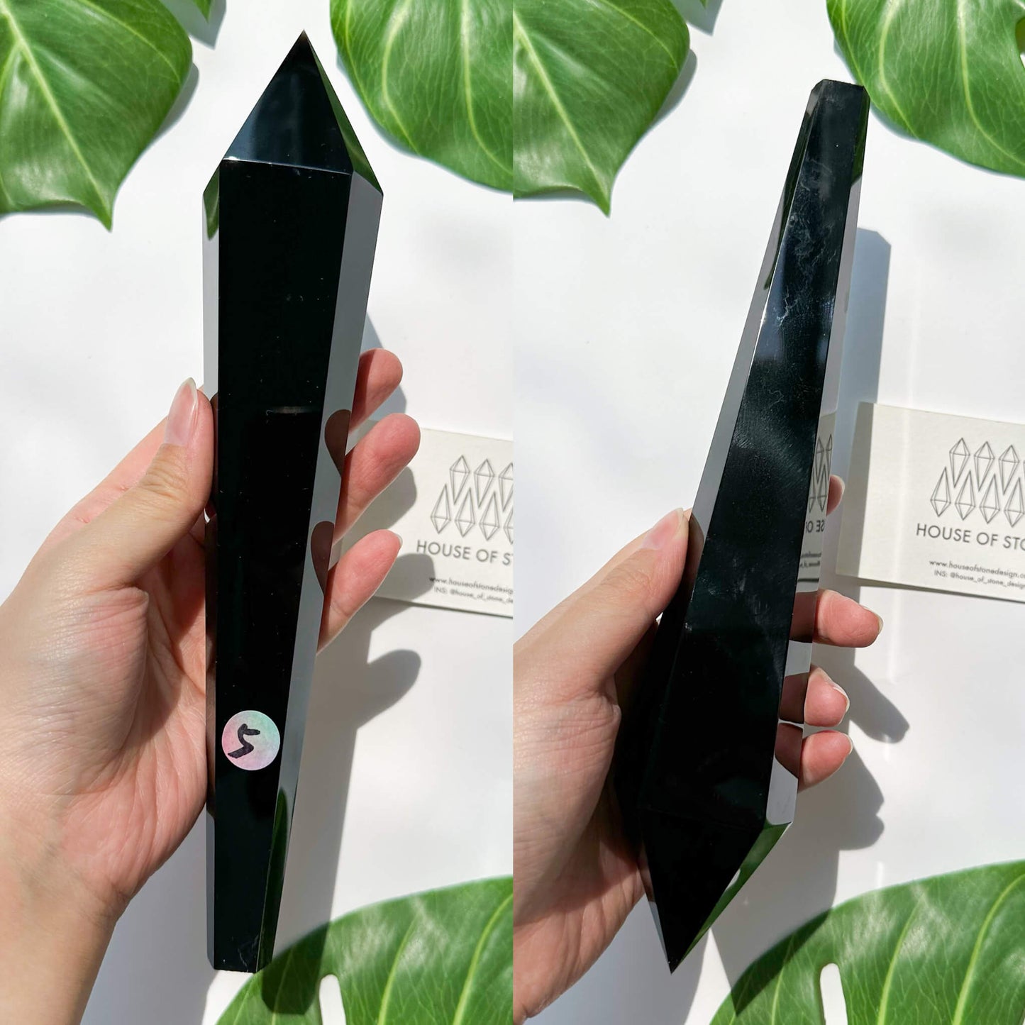 Natural Black Obsidian Wand/High Quality Black Obsidian Point Wand/Crystal Gemstone Obsidian Wand Handle/Obsidian Stem/Root Chakra Healing/AAA